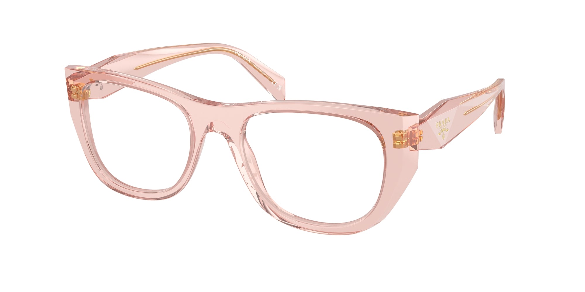 Prada Donna Prada PR A18V 19Q1O1 Montature da vista Acetato Rosa Geometrica Normale