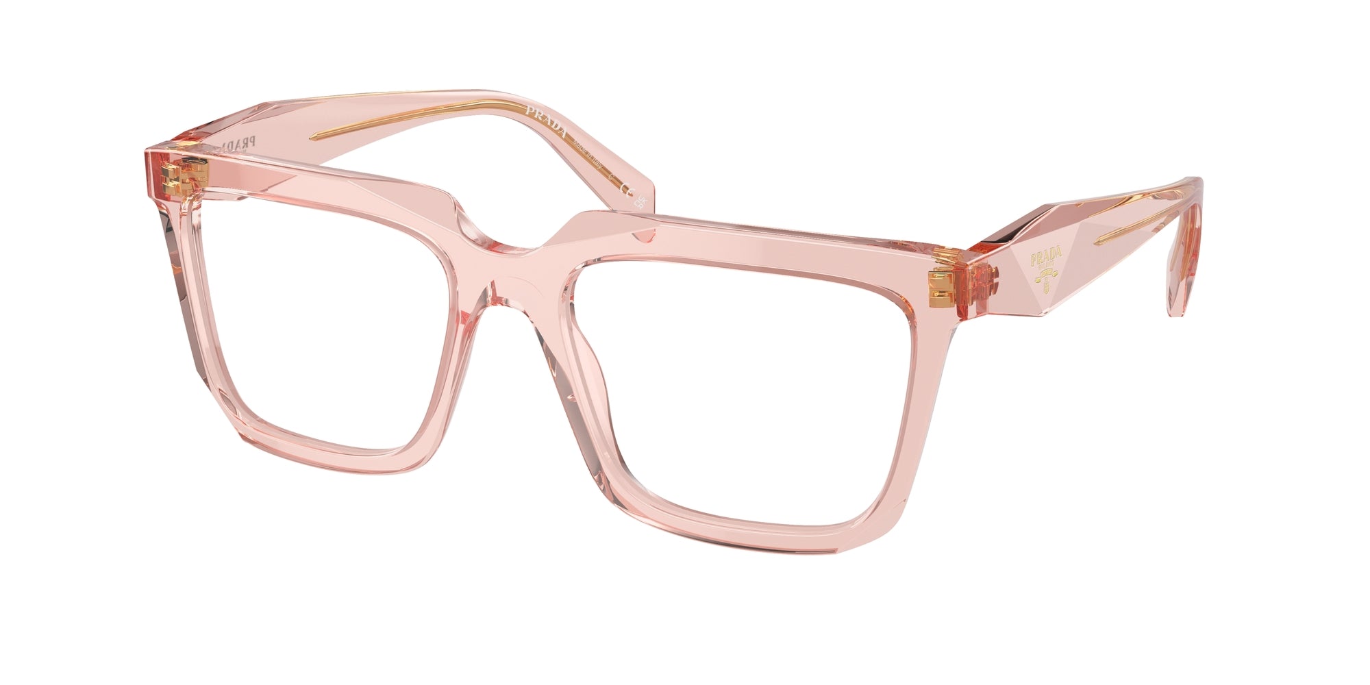 Prada Donna Prada PR A19V 19Q1O1 Montature da vista Acetato Rosa Squadrata Normale Prada Donna Prada PR A19V 19Q1O1 Montature da vista Acetato Rosa Squadrata Normale