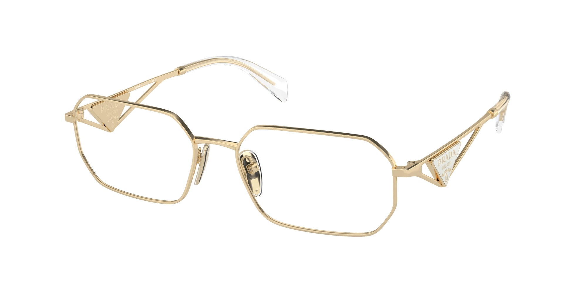 Prada Donna Prada PR A53V ZVN1O1 Montature da vista Metallo Oro Geometrica Normale Prada Donna Prada PR A53V ZVN1O1 Montature da vista Metallo Oro Geometrica Normale