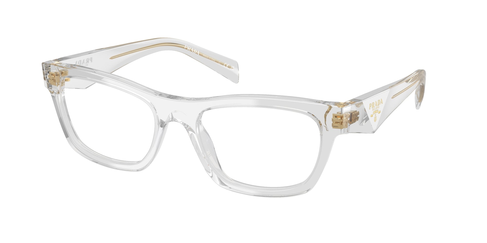 Prada Donna Prada PR B01V 12R1O1 Montature da vista Acetato Havana Farfalla Normale