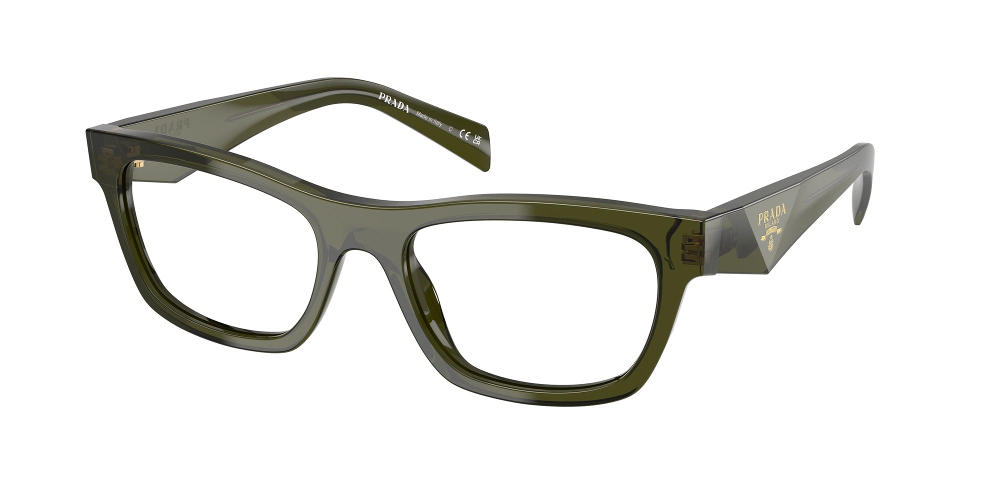 Prada Donna Prada PR B01V 19Z1O1 Montature da vista Acetato Verde Farfalla Normale Prada Donna Prada PR B01V 19Z1O1 Montature da vista Acetato Verde Farfalla Normale