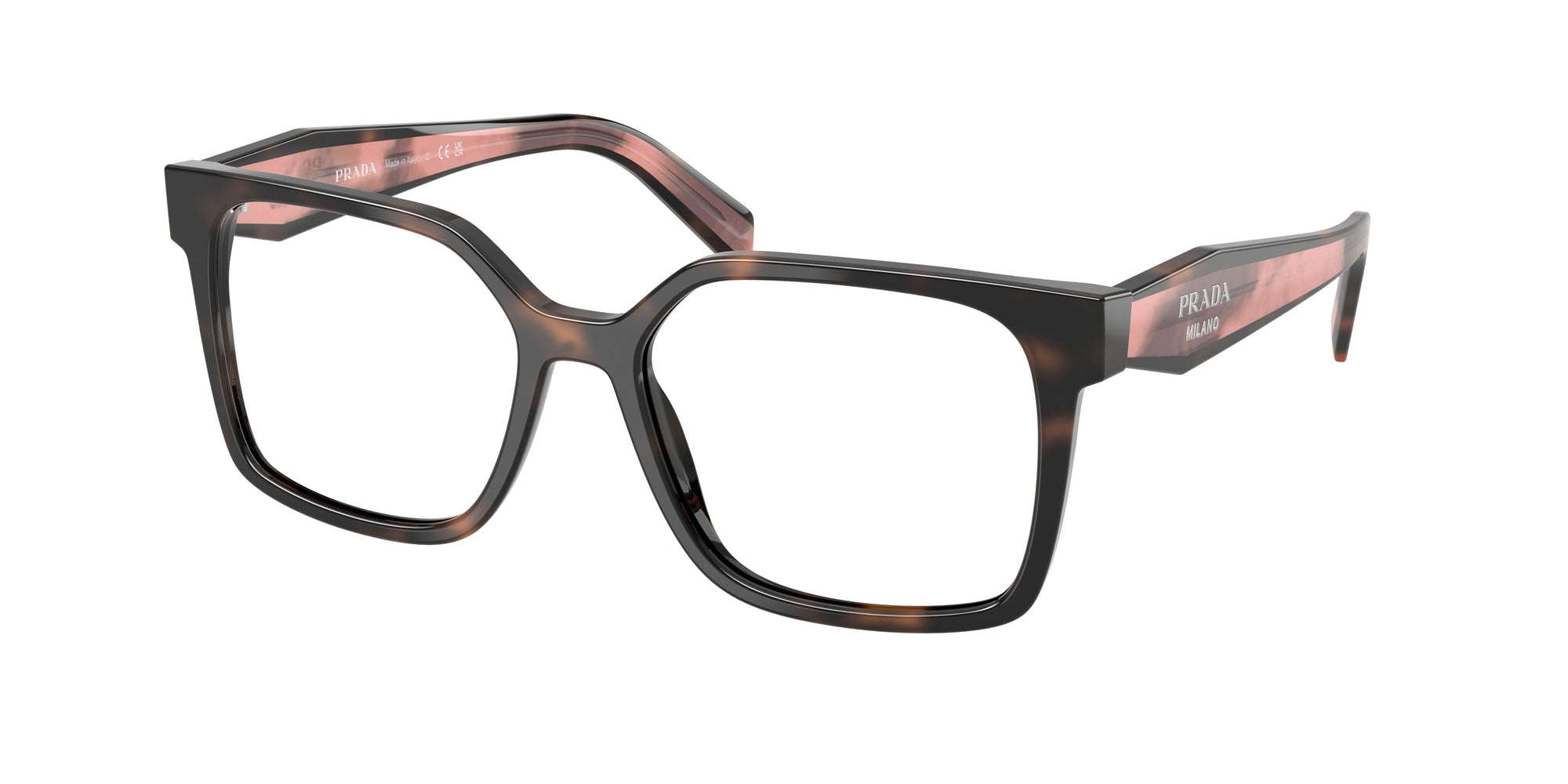Prada Donna Prada PR B03V 23A1O1 Montature da vista Acetato Tartaruga Squadrata Normale Prada Donna Prada PR B03V 23A1O1 Montature da vista Acetato Tartaruga Squadrata Normale