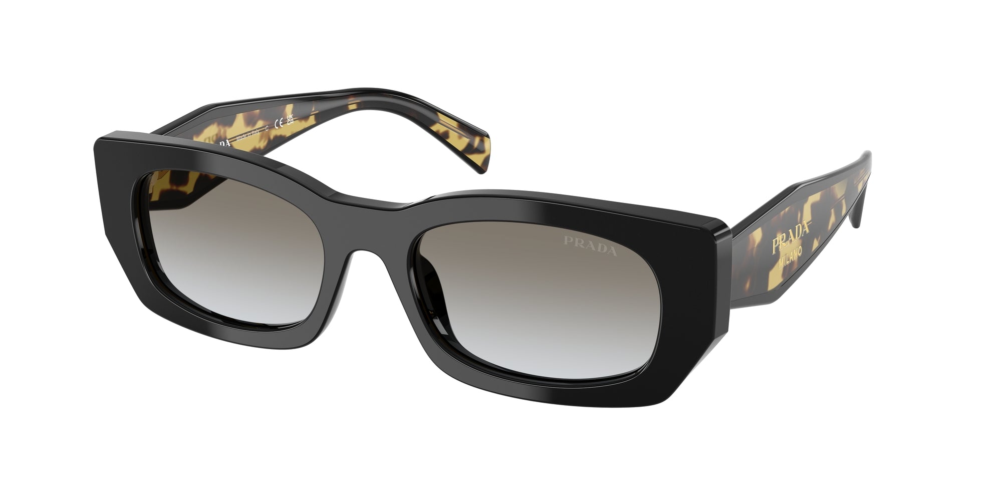 Prada Donna Prada PR B05S 3890A7 Occhiali da sole Acetato Nero Grigio Pillow Normale Sfumato Prada Donna Prada PR B05S 3890A7 Occhiali da sole Acetato Nero Grigio Pillow Normale Sfumato