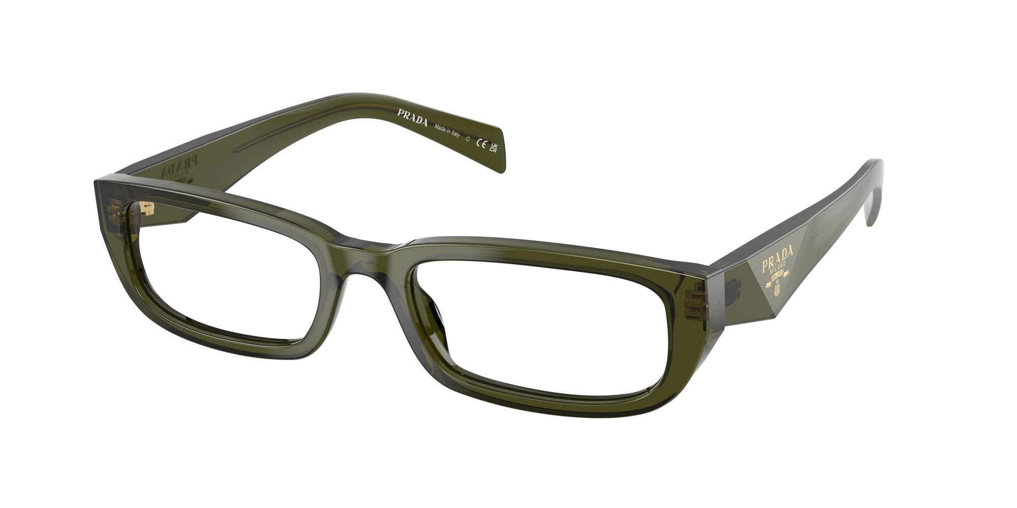Prada Donna Prada PR B05V 19Z1O1 Montature da vista Acetato Verde Squadrata Normale Prada Donna Prada PR B05V 19Z1O1 Montature da vista Acetato Verde Squadrata Normale