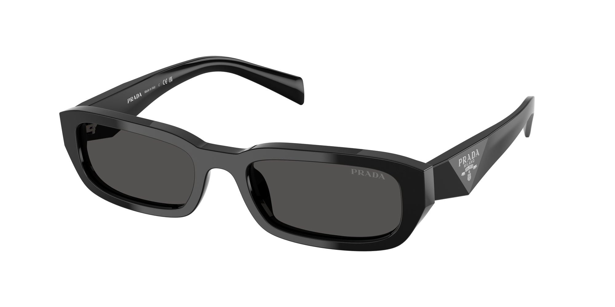 Prada Donna Prada PR B06S 16K08Z Occhiali da sole Acetato Nero Grigio Squadrata Normale Prada Donna Prada PR B06S 16K08Z Occhiali da sole Acetato Nero Grigio Squadrata Normale