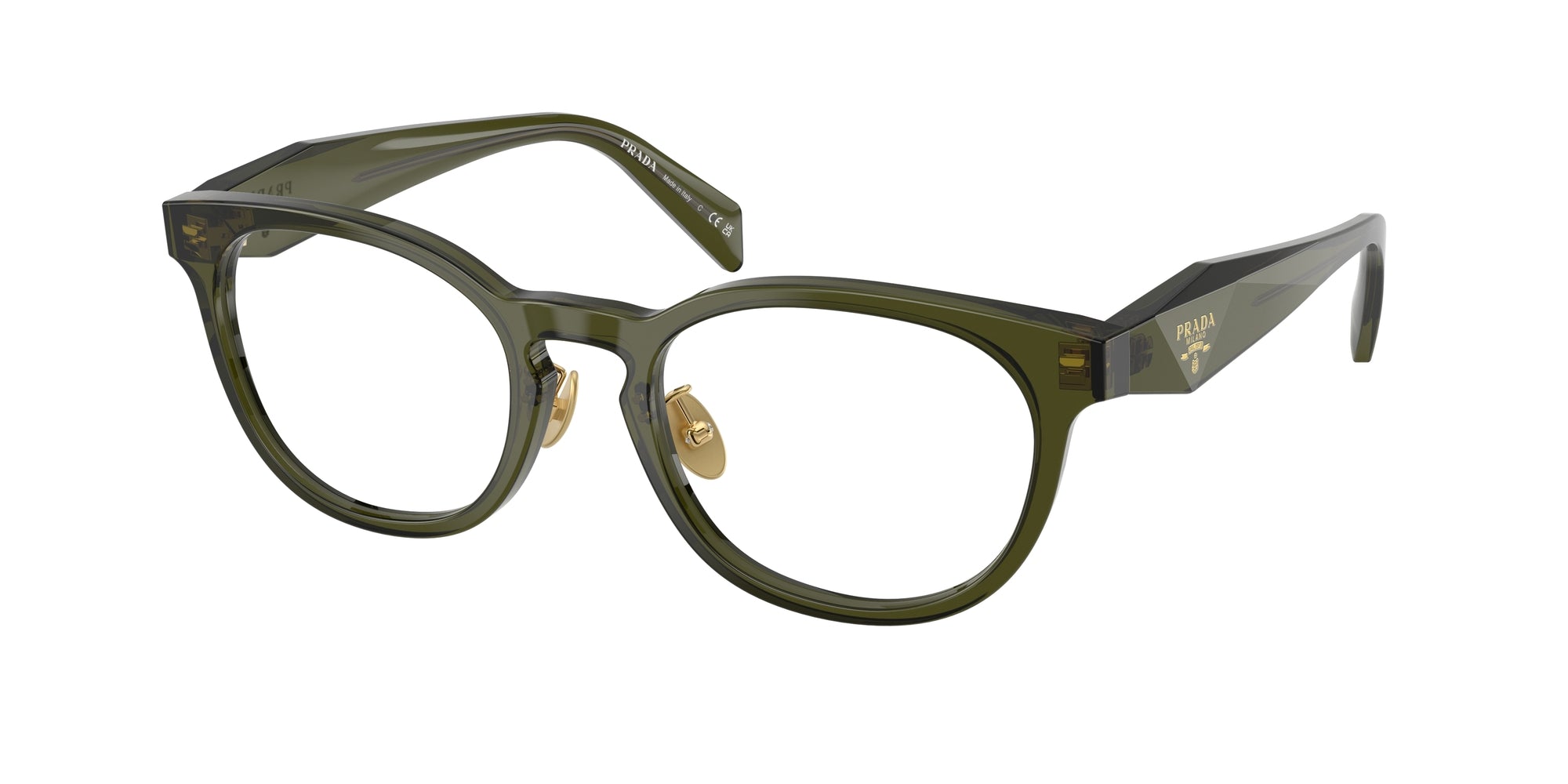 Prada Donna Prada PR B06VD 19Z1O1 Montature da vista Acetato Verde Pantos Normale Prada Donna Prada PR B06VD 19Z1O1 Montature da vista Acetato Verde Pantos Normale