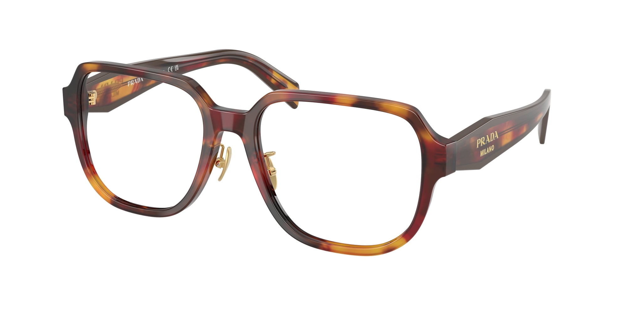 Prada Donna Prada PR B07VD 22A1O1 Montature da vista Acetato Havana Pillow Normale Prada Donna Prada PR B07VD 22A1O1 Montature da vista Acetato Havana Pillow Normale