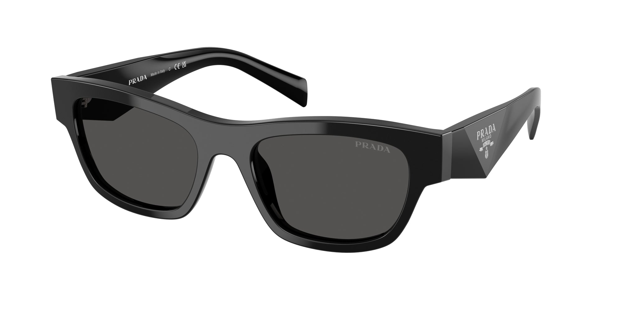 Prada Donna Prada PR B09S 16K08Z Occhiali da sole Acetato Nero Grigio Farfalla Normale Prada Donna Prada PR B09S 16K08Z Occhiali da sole Acetato Nero Grigio Farfalla Normale