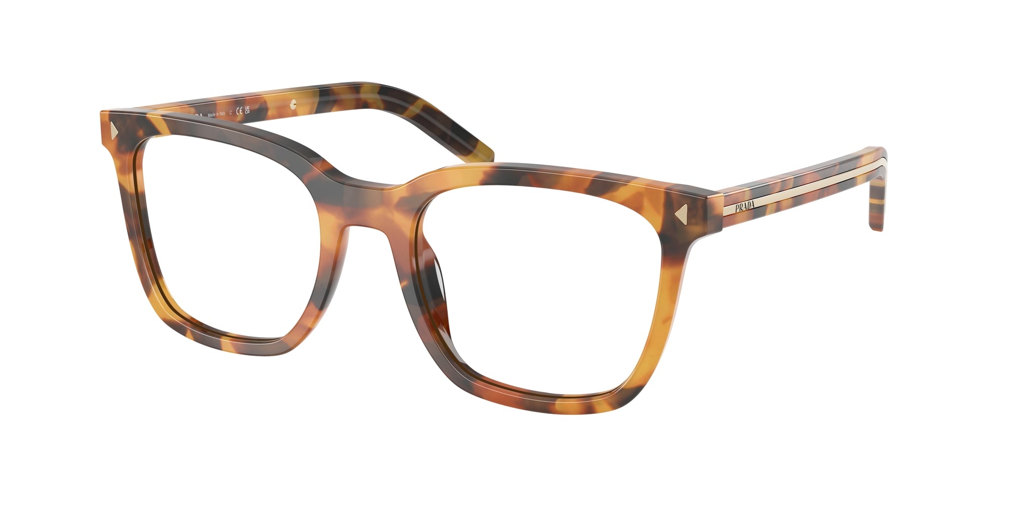 Prada Donna Prada PR B11V 29C1O1 Montature da vista Acetato Tartaruga Pillow Normale