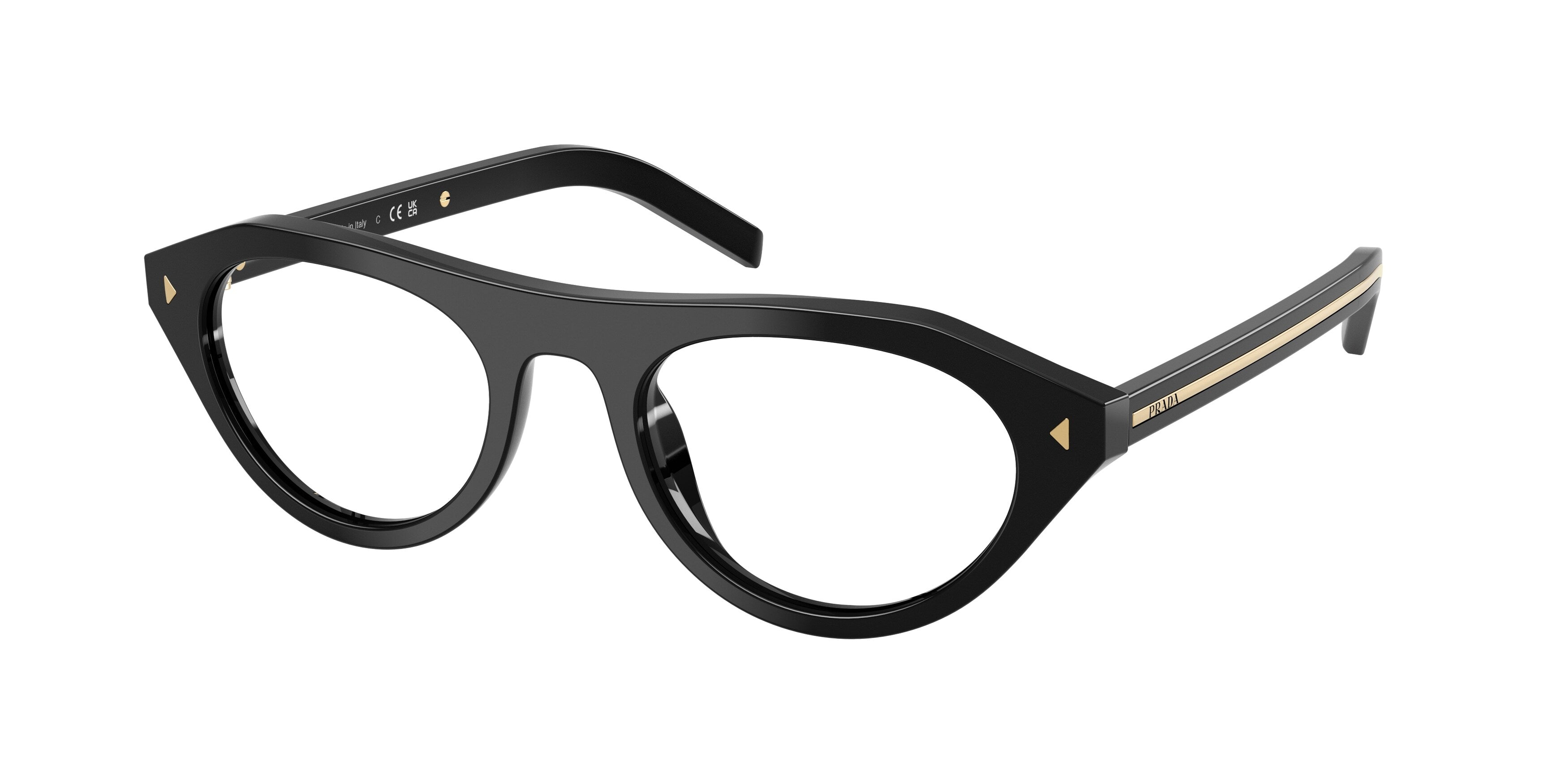 Prada Donna Prada PR B15S 16K60K Occhiali da sole Acetato Nero Trasparente Geometrica Normale Prada Donna Prada PR B15S 16K60K Occhiali da sole Acetato Nero Trasparente Geometrica Normale