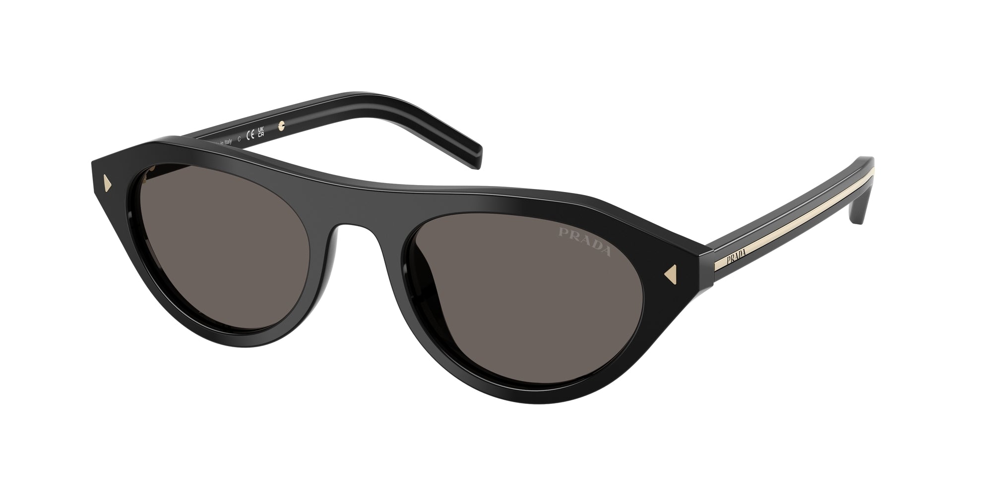 Prada Donna Prada PR B15S 16K731 Occhiali da sole Acetato Nero Grigio Geometrica Normale Prada Donna Prada PR B15S 16K731 Occhiali da sole Acetato Nero Grigio Geometrica Normale