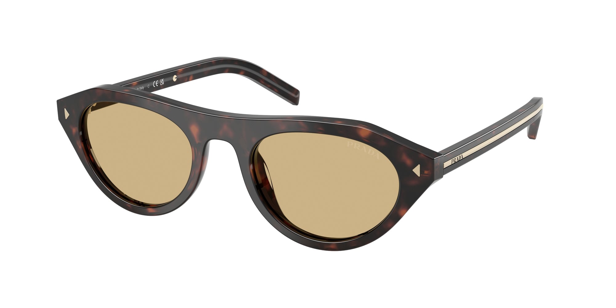Prada Donna Prada PR B15S 17N70R Occhiali da sole Acetato Tartaruga Marrone Geometrica Normale Prada Donna Prada PR B15S 17N70R Occhiali da sole Acetato Tartaruga Marrone Geometrica Normale