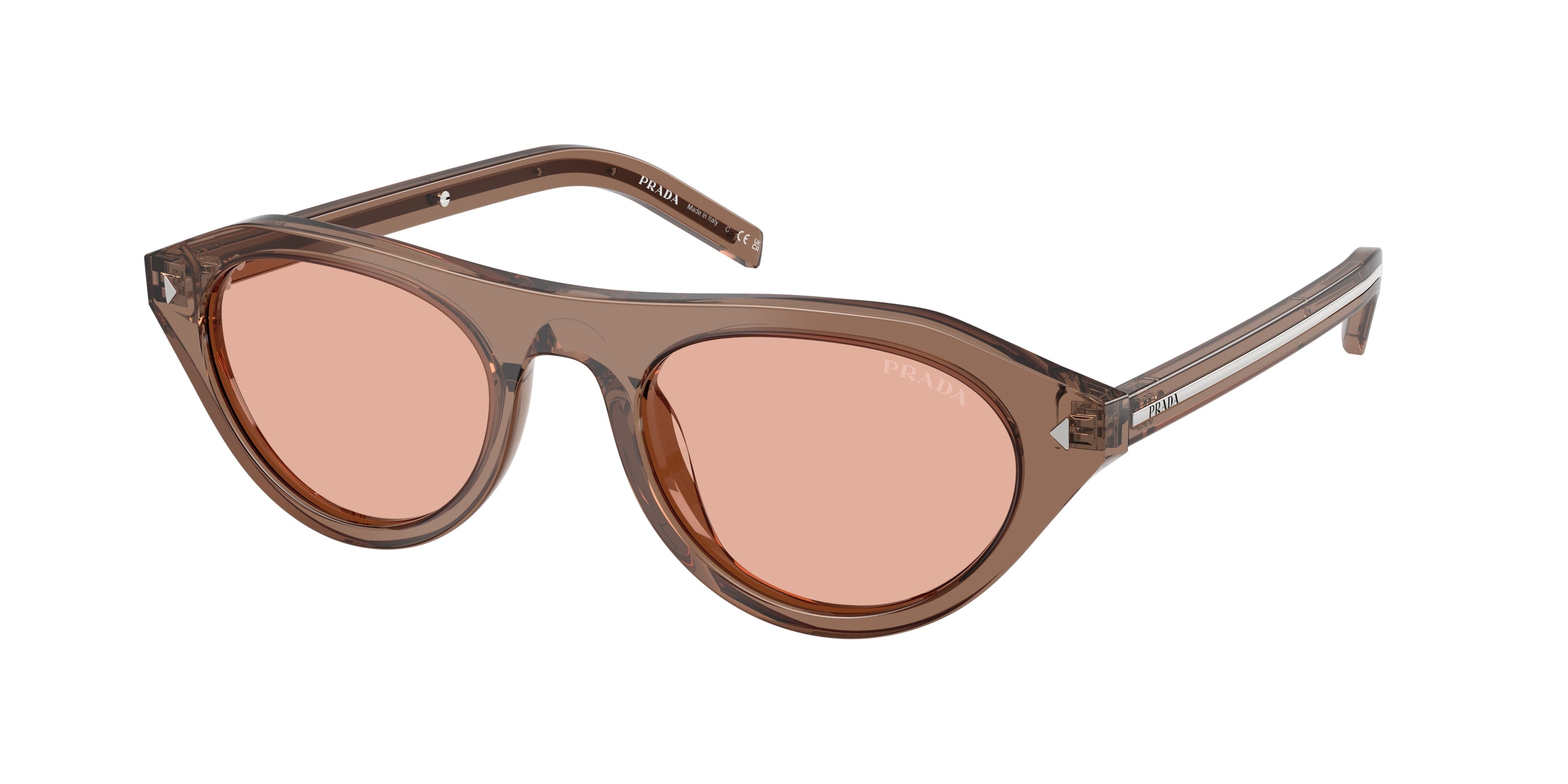 Prada Donna Prada PR B15S 28I50W Occhiali da sole Acetato Trasparente Rosa Geometrica Normale Prada Donna Prada PR B15S 28I50W Occhiali da sole Acetato Trasparente Rosa Geometrica Normale