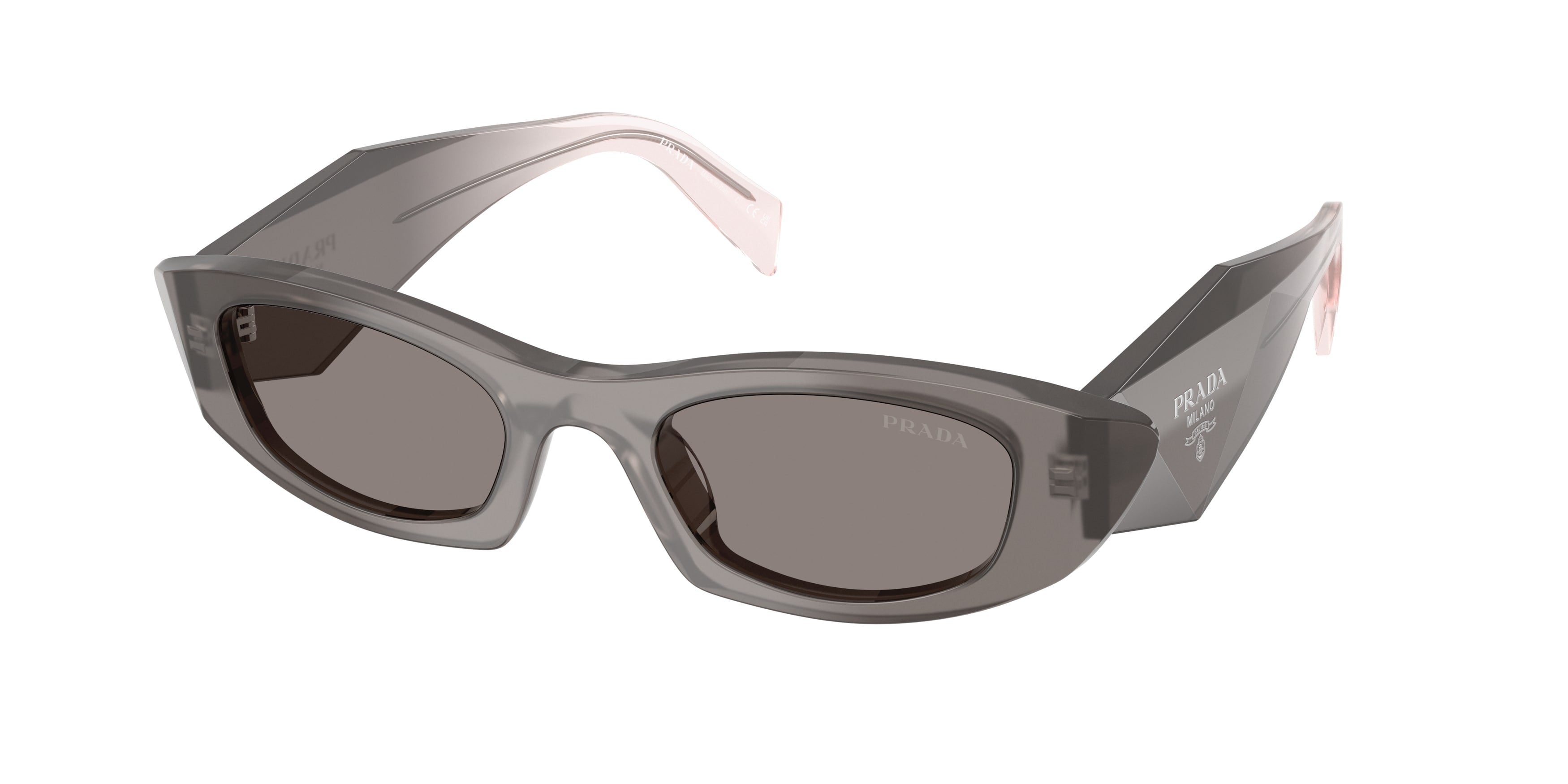Prada Donna Prada PR B16S 20F80Q Occhiali da sole Acetato Grigio Grigio Rotonda Normale
