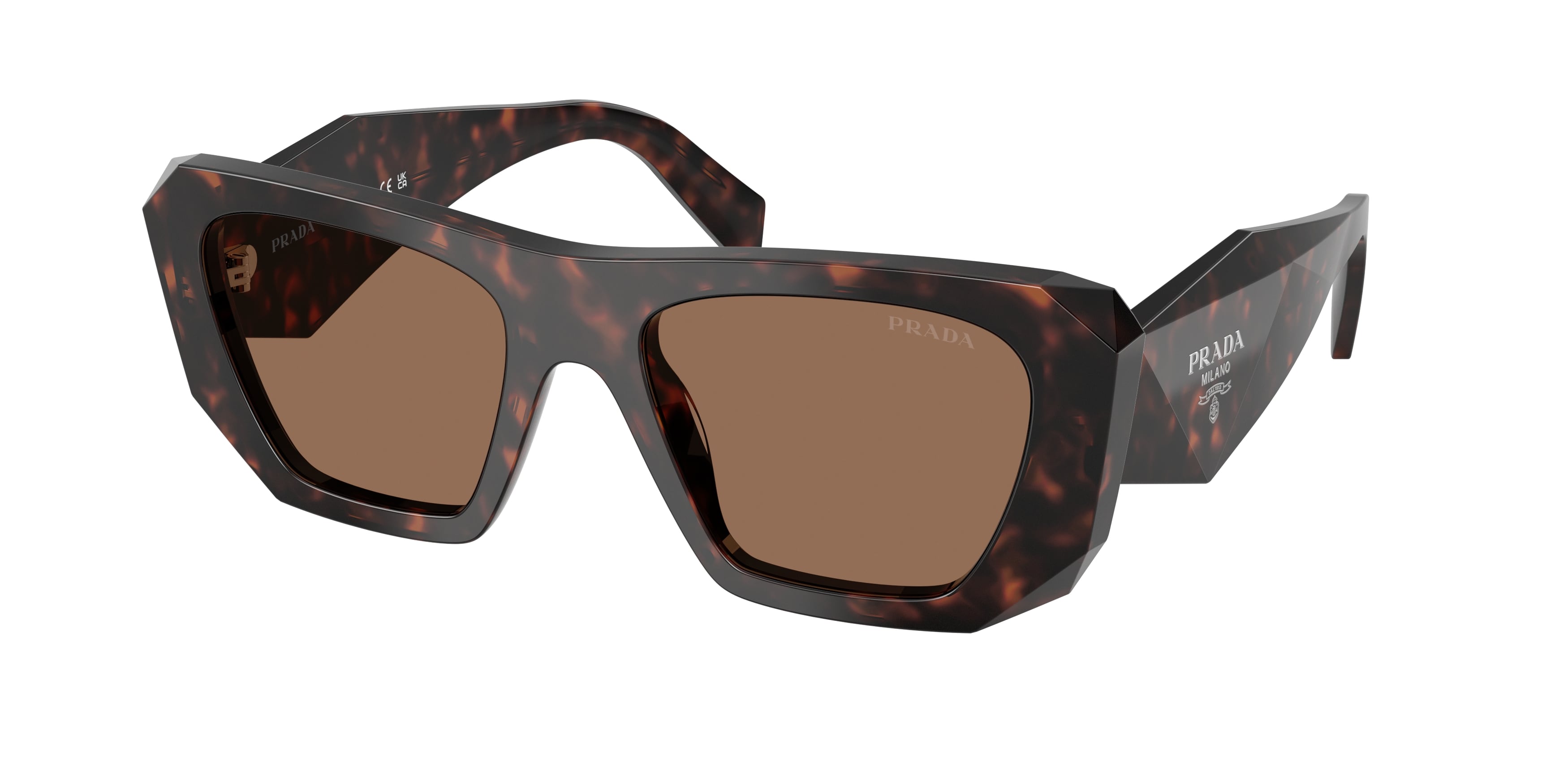Prada Donna Prada PR B18S 17N06B Occhiali da sole Acetato Tartaruga Marrone Squadrata Normale Prada Donna Prada PR B18S 17N06B Occhiali da sole Acetato Tartaruga Marrone Squadrata Normale