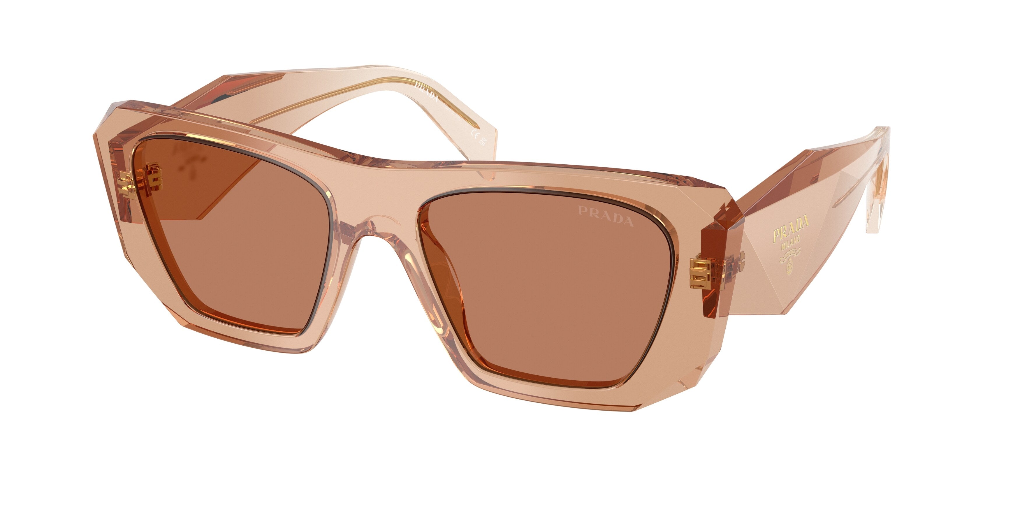 Prada Donna Prada PR B18S 28E90Q Occhiali da sole Acetato Marrone Marrone Squadrata Normale