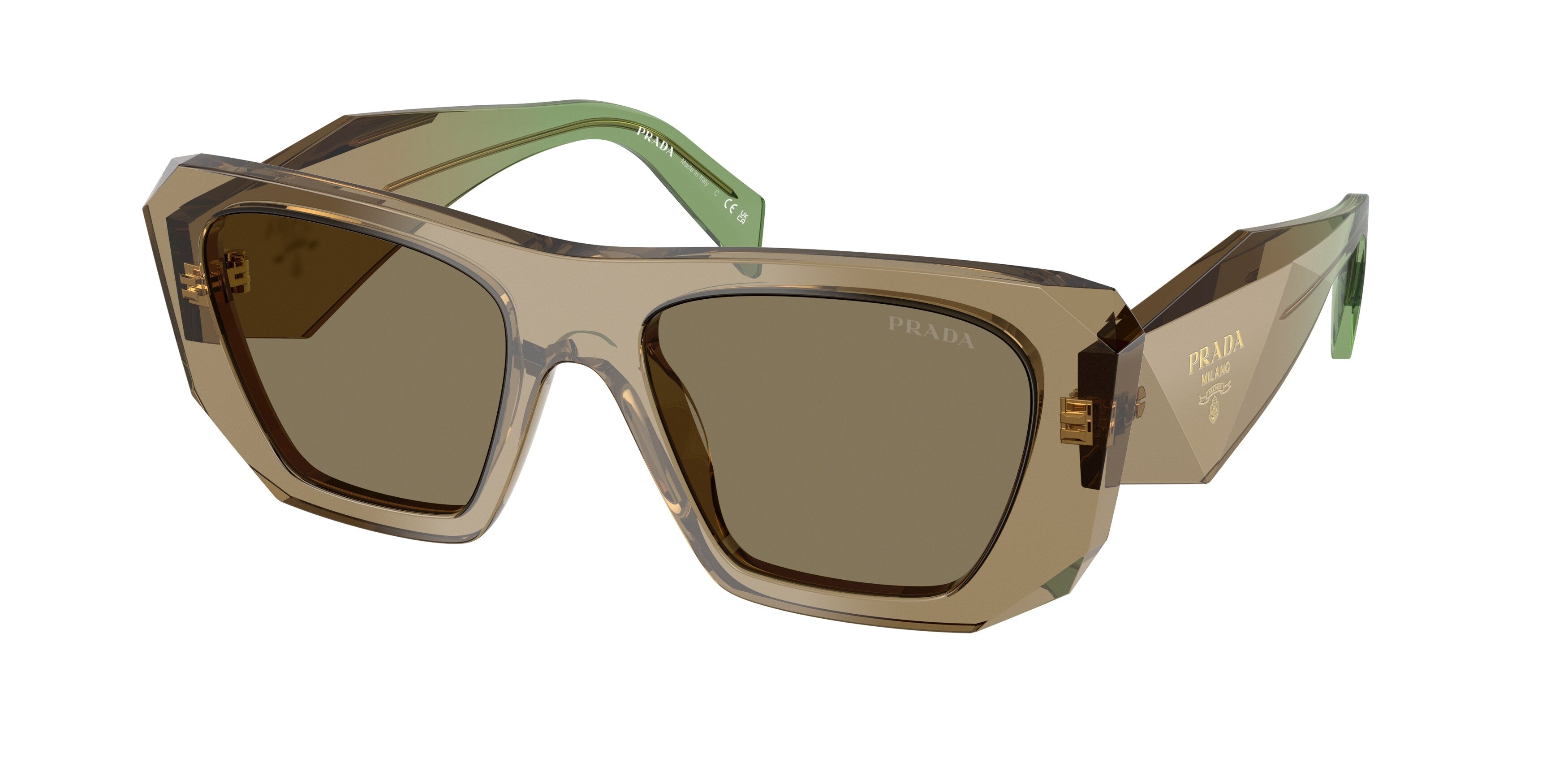 Prada Donna Prada PR B18S 29E90F Occhiali da sole Acetato Marrone Marrone Squadrata Normale Prada Donna Prada PR B18S 29E90F Occhiali da sole Acetato Marrone Marrone Squadrata Normale