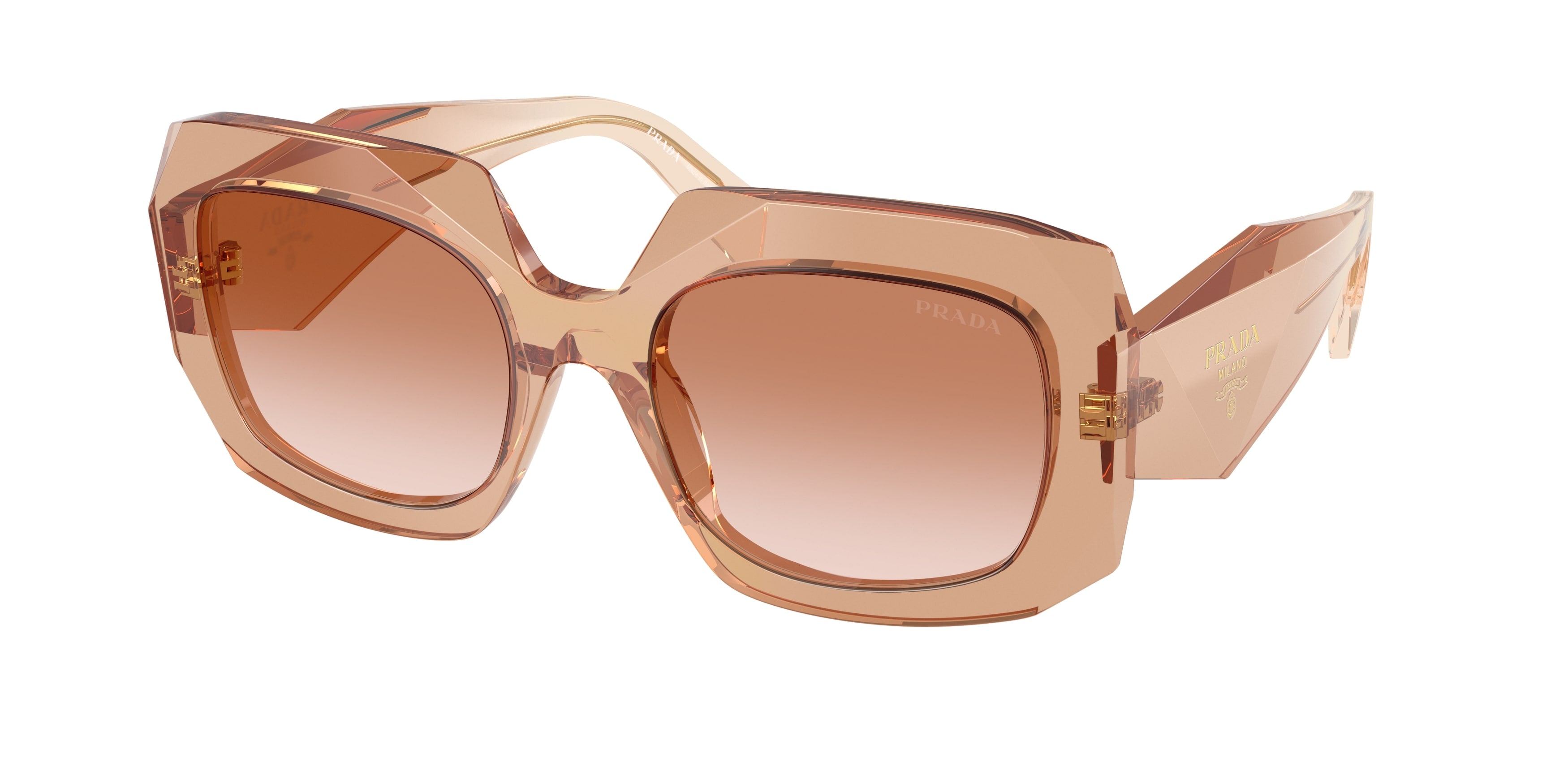 Prada Donna Prada PR B23S 28E50S Occhiali da sole Acetato Marrone Marrone Squadrata Normale Sfumato