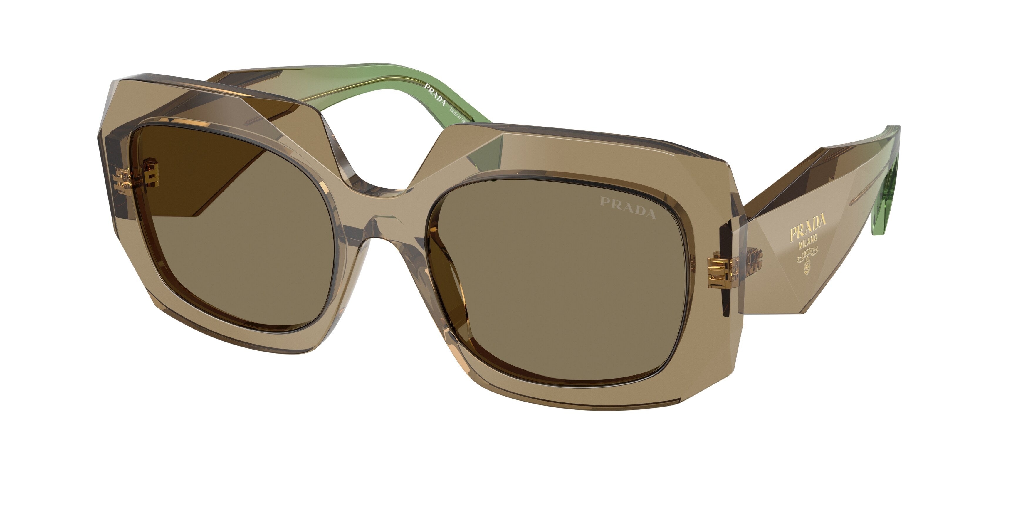 Prada Donna Prada PR B23S 29E90F Occhiali da sole Acetato Marrone Marrone Squadrata Normale Prada Donna Prada PR B23S 29E90F Occhiali da sole Acetato Marrone Marrone Squadrata Normale
