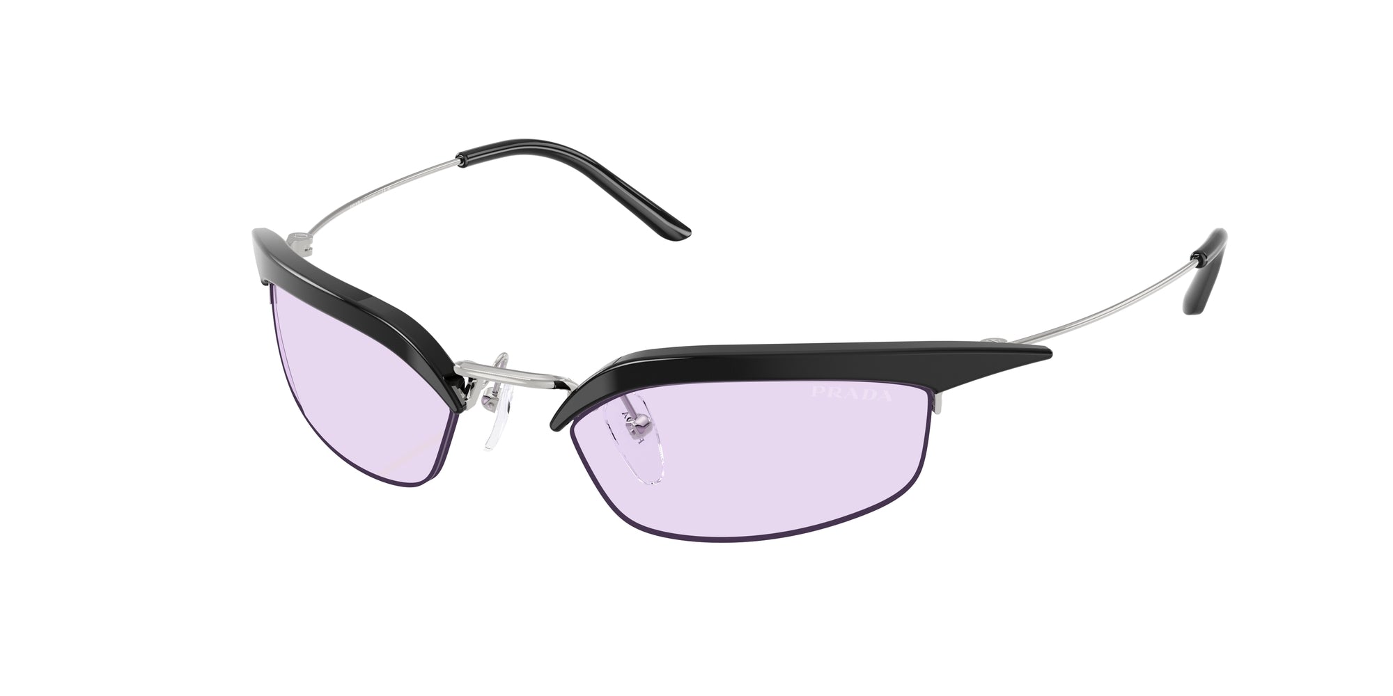 Prada Donna Prada PR B50S TZM40J Occhiali da sole Metallo Nero Viola Squadrata Normale Prada Donna Prada PR B50S TZM40J Occhiali da sole Metallo Nero Viola Squadrata Normale