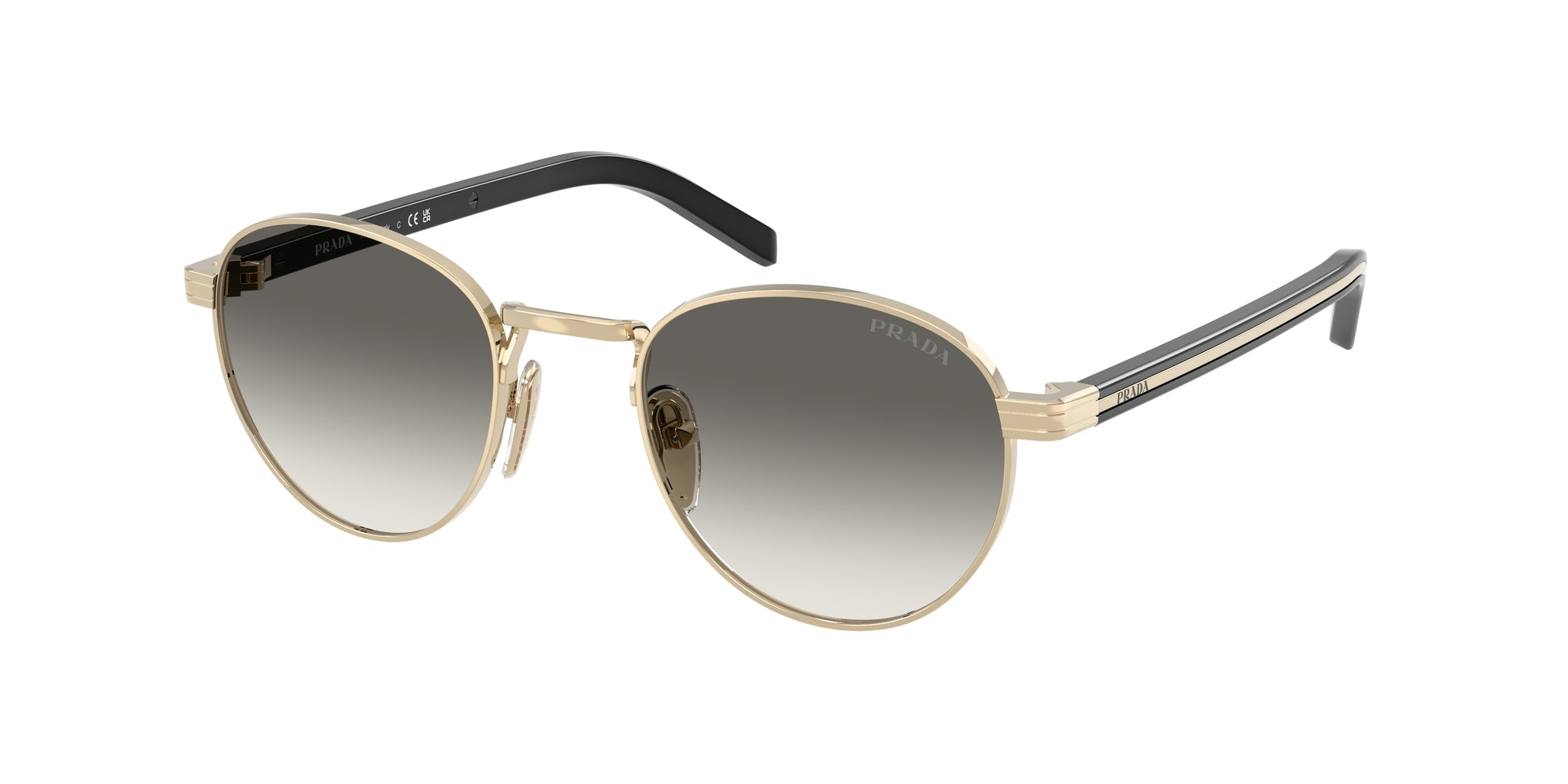 Prada Donna Prada PR B52S ZVN02C Occhiali da sole Metallo Oro Grigio Pantos Normale Sfumato Prada Donna Prada PR B52S ZVN02C Occhiali da sole Metallo Oro Grigio Pantos Normale Sfumato