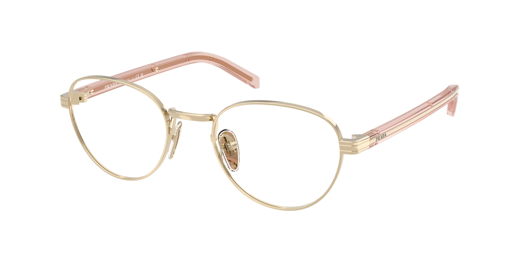 Prada Donna Prada PR B53V ACX1O1 Montature da vista Metallo Oro Rotonda Normale Prada Donna Prada PR B53V ACX1O1 Montature da vista Metallo Oro Rotonda Normale