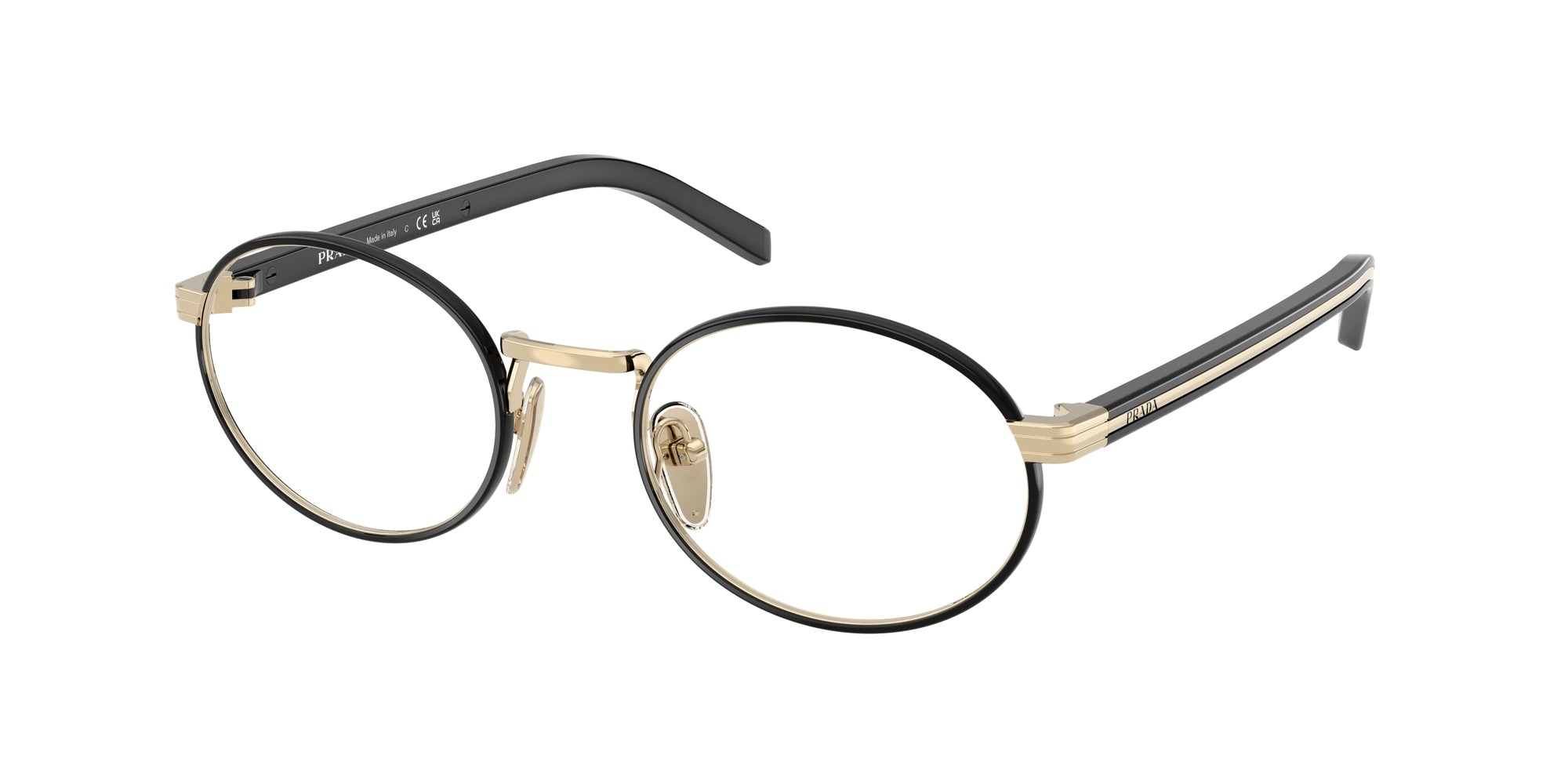 Prada Donna Prada PR B55V AAV1O1 Montature da vista Metallo Oro Rotonda Normale Prada Donna Prada PR B55V AAV1O1 Montature da vista Metallo Oro Rotonda Normale