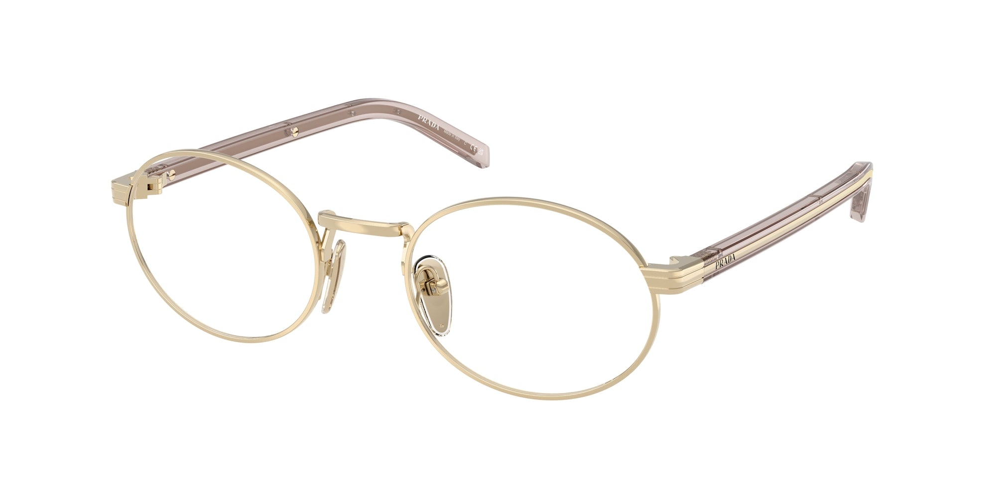 Prada Donna Prada PR B55V ZVN1O1 Montature da vista Metallo Oro Rotonda Normale