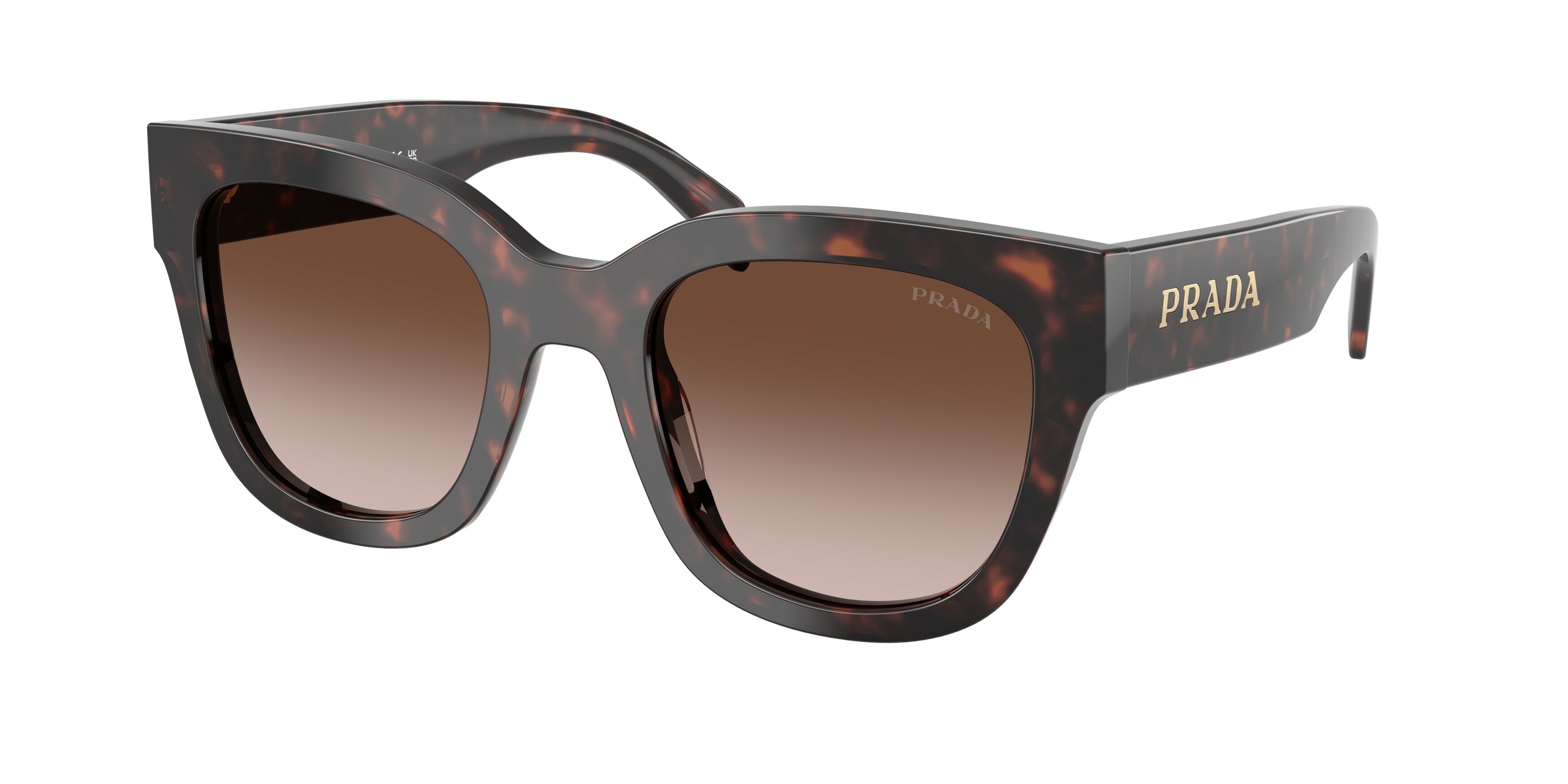 Prada Donna Prada PR C04S 17N80A Occhiali da sole Acetato Tartaruga Marrone Squadrata Normale Sfumato