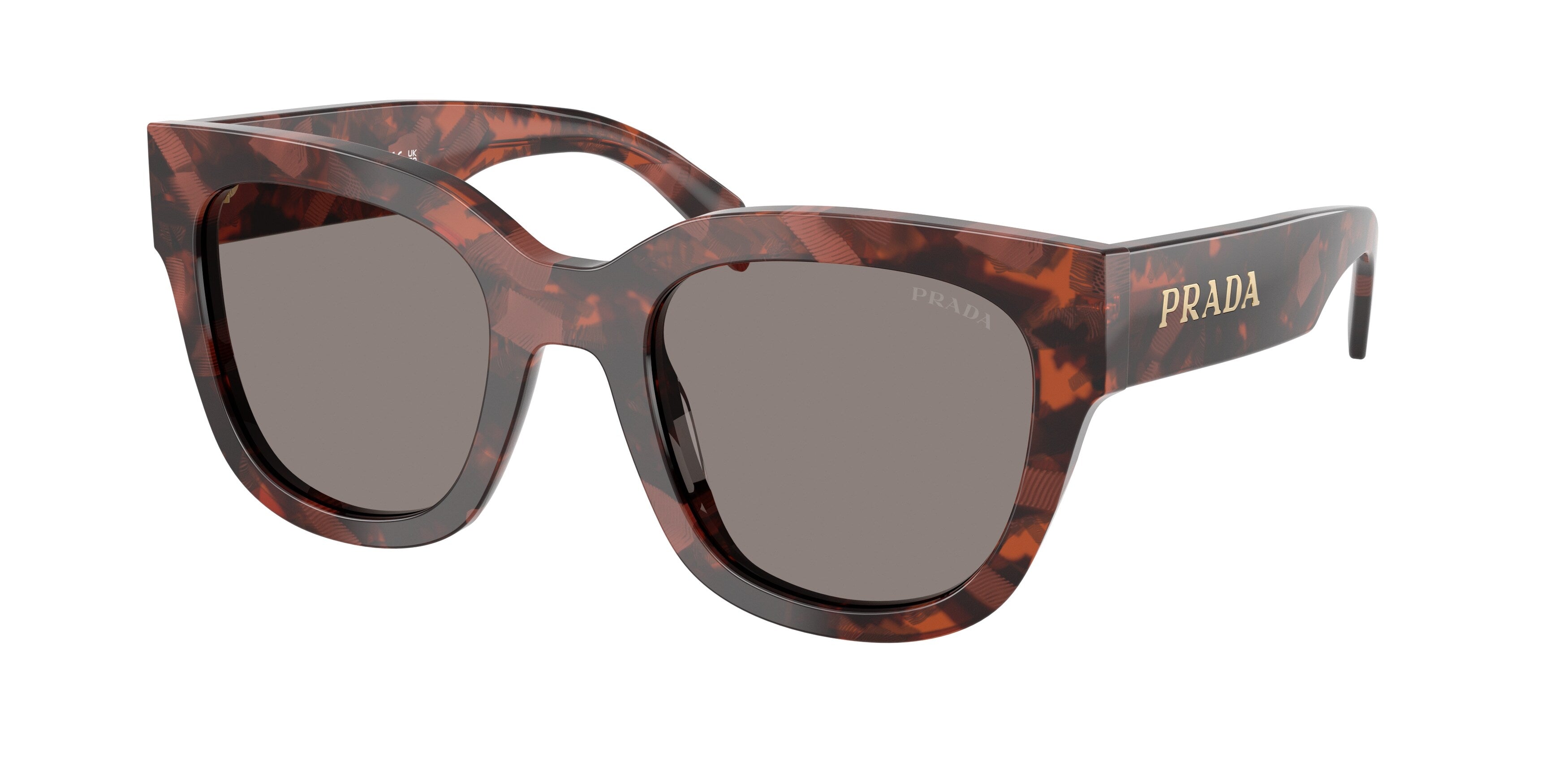 Prada Donna Prada PR C04S 23F80Q Occhiali da sole Acetato Tartaruga Grigio Squadrata Normale Prada Donna Prada PR C04S 23F80Q Occhiali da sole Acetato Tartaruga Grigio Squadrata Normale