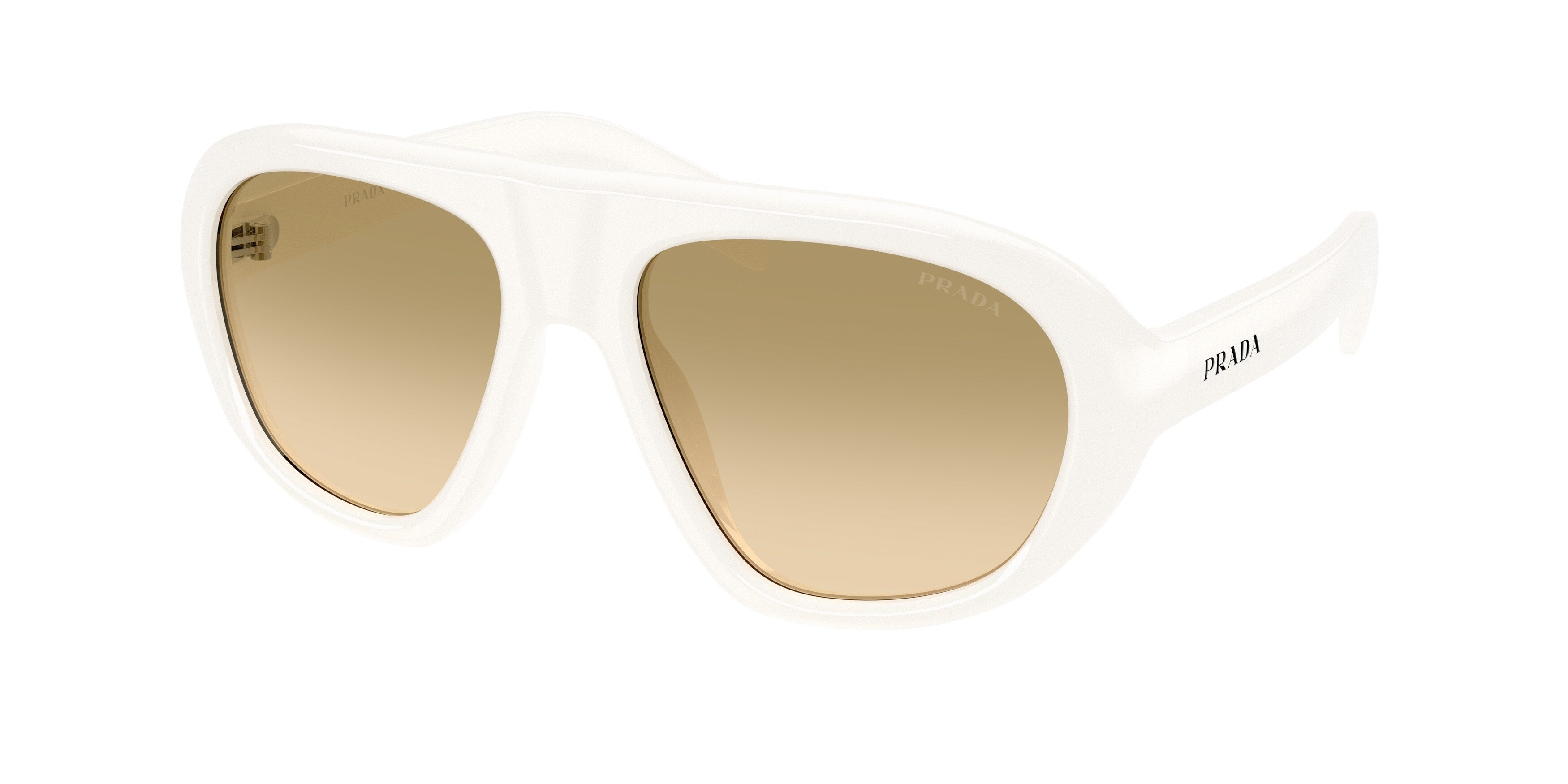 Prada Donna Prada PR C05S 17K20S Occhiali da sole Acetato Bianco Giallo Geometrica Normale Sfumato Prada Donna Prada PR C05S 17K20S Occhiali da sole Acetato Bianco Giallo Geometrica Normale Sfumato