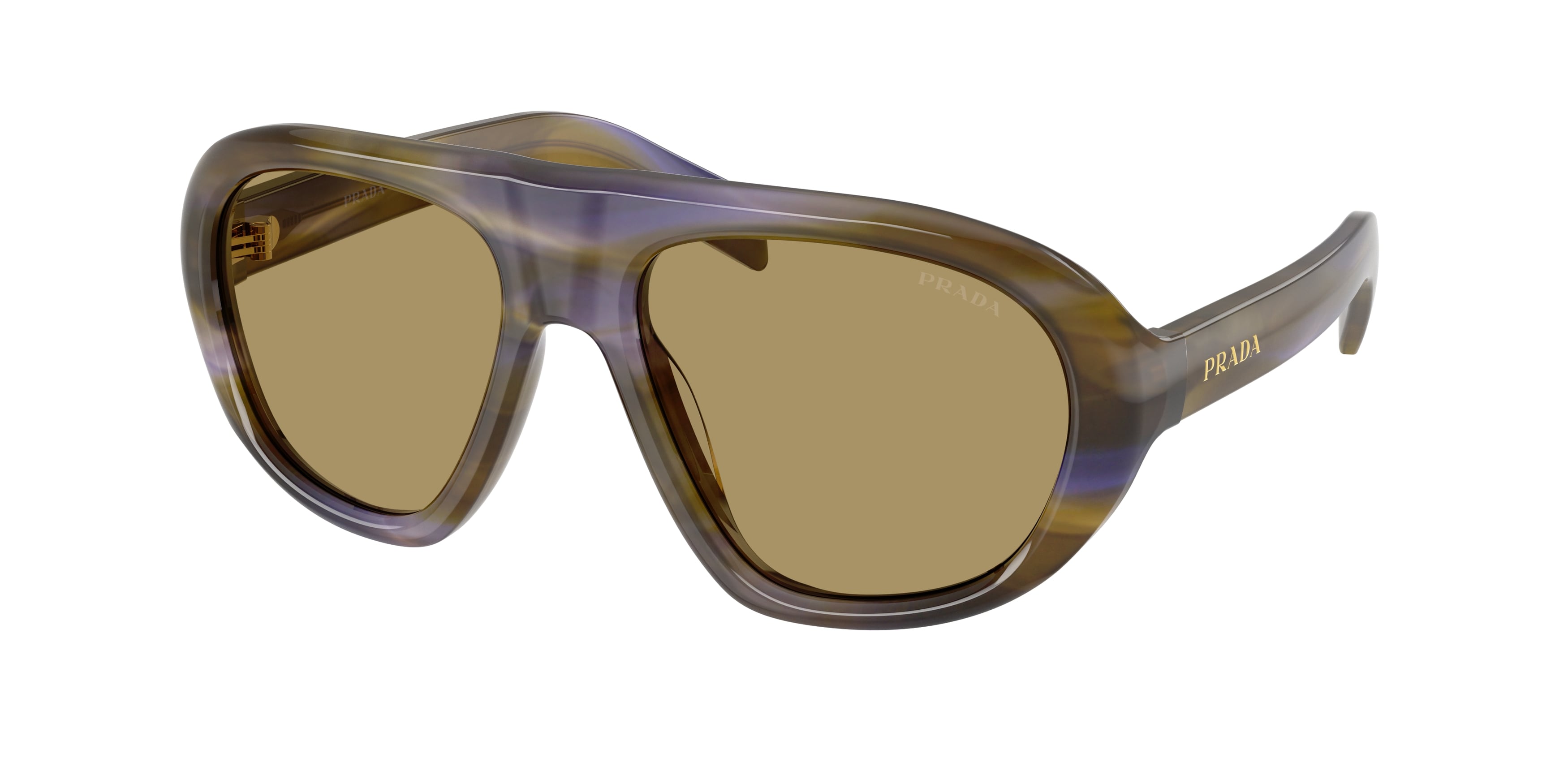 Prada Donna Prada PR C05S 23G70G Occhiali da sole Acetato Marrone Verde Geometrica Normale Prada Donna Prada PR C05S 23G70G Occhiali da sole Acetato Marrone Verde Geometrica Normale