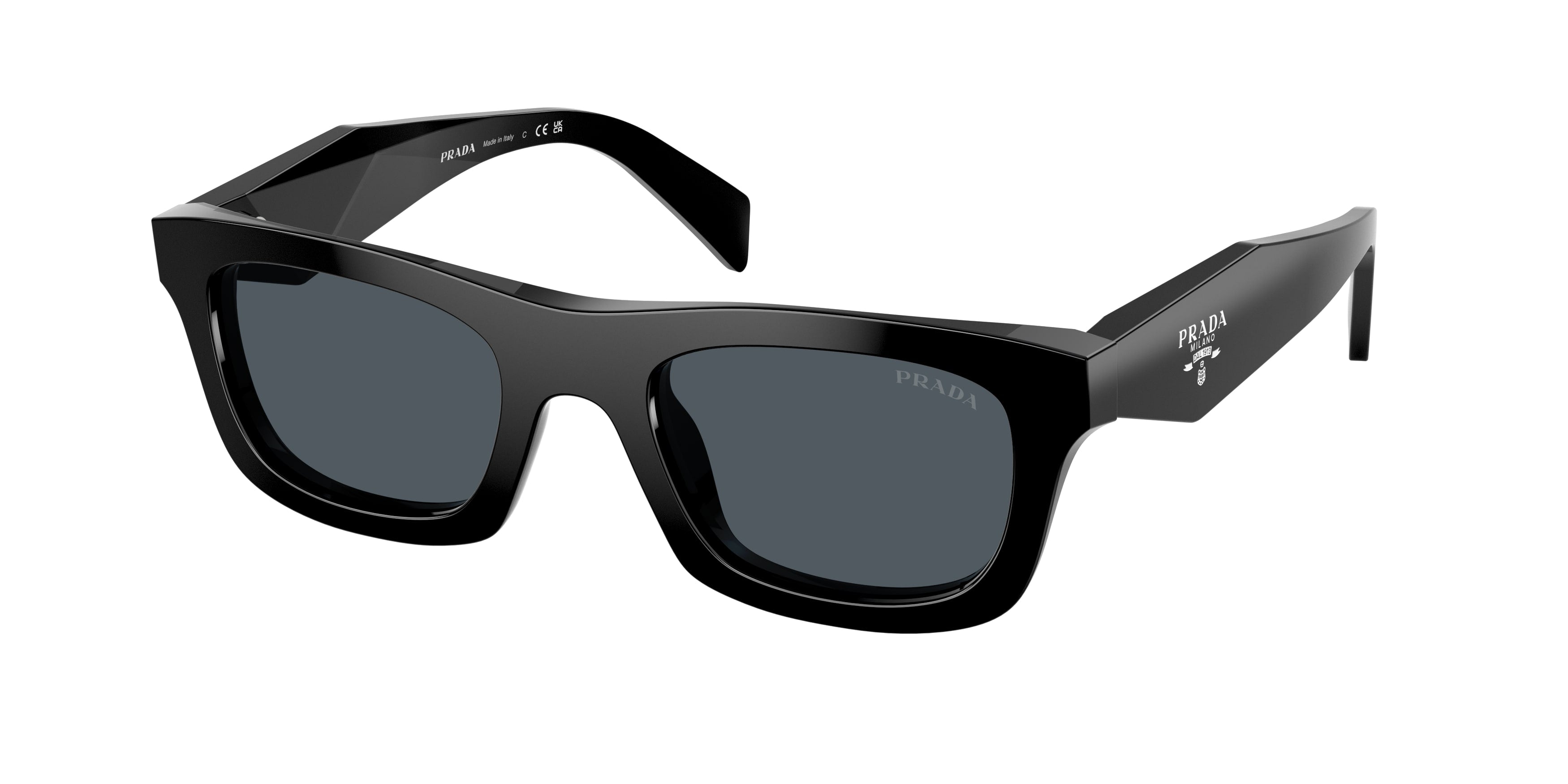Prada Donna Prada PR C06S 16K70B Occhiali da sole Acetato Nero Grigio Pillow Normale Prada Donna Prada PR C06S 16K70B Occhiali da sole Acetato Nero Grigio Pillow Normale