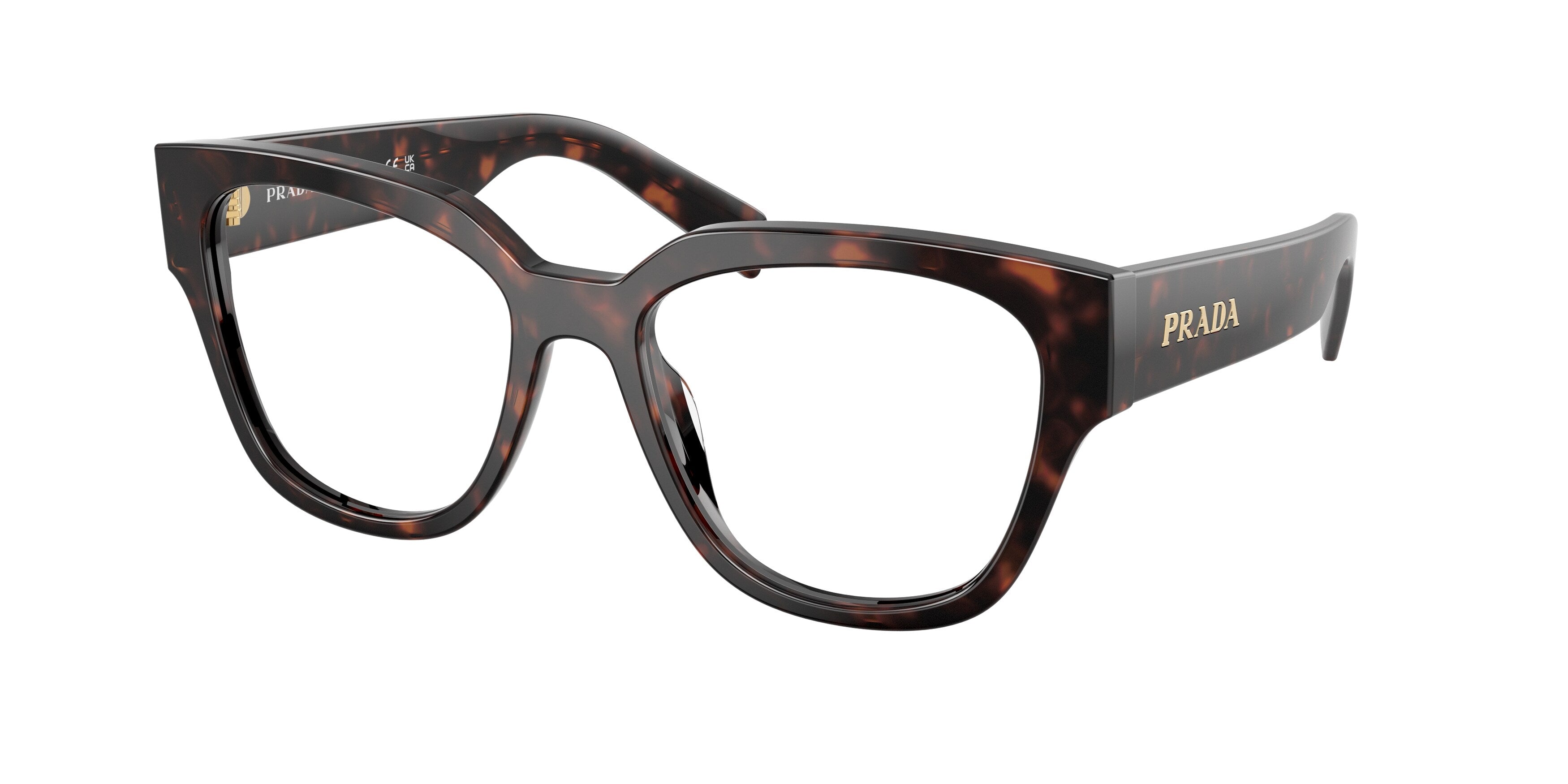 Prada Donna Prada PR C06V 17N1O1 Montature da vista Acetato Tartaruga Rotonda Normale