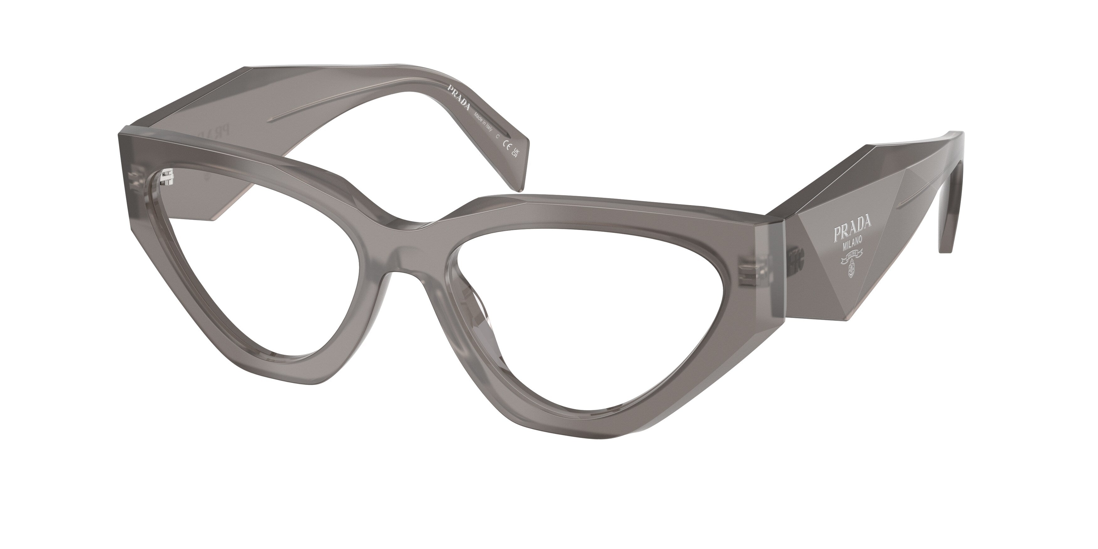 Prada Donna Prada PR C07V 27G1O1 Montature da vista Acetato Grigio Geometrica Normale