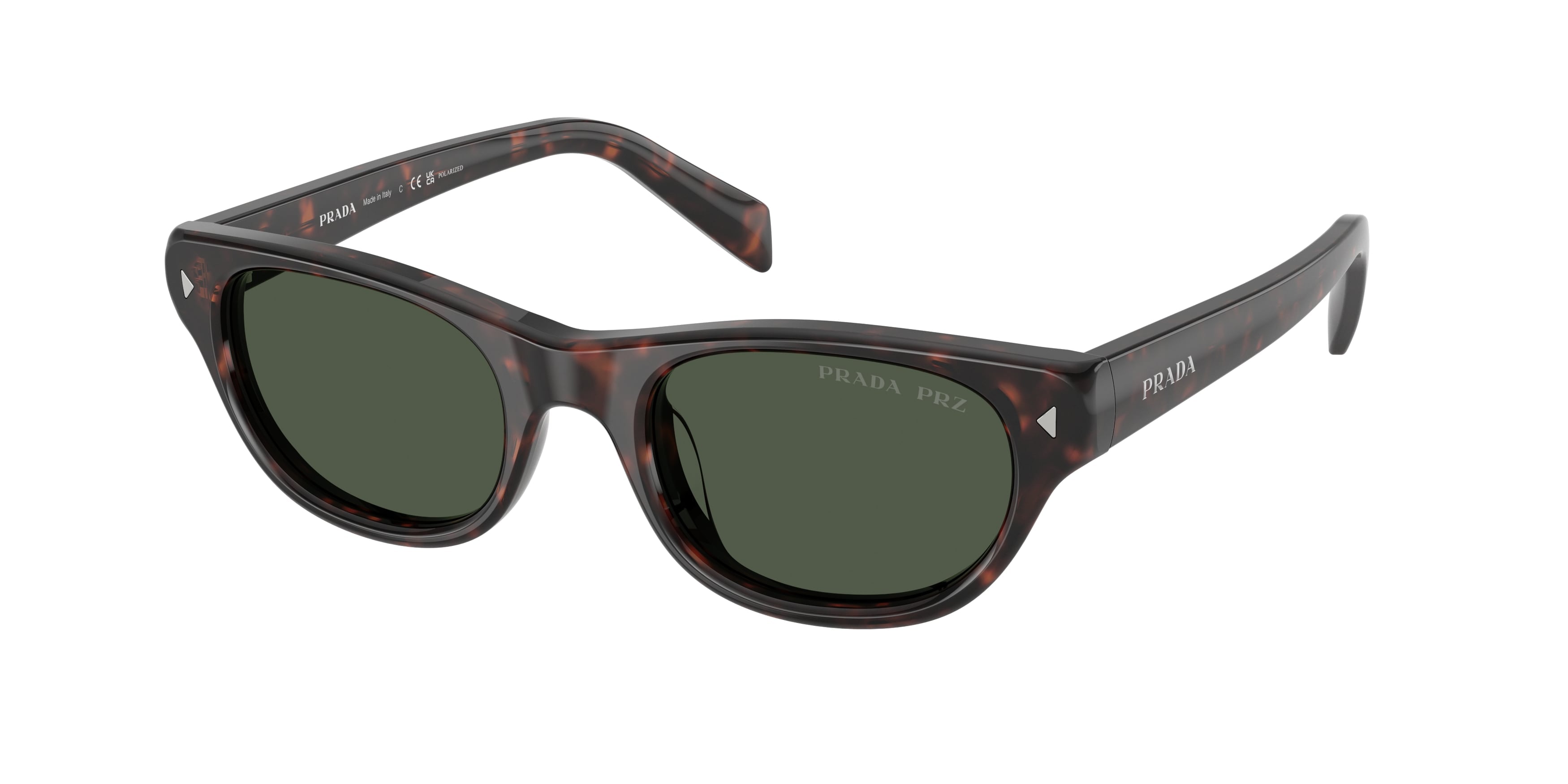 Prada Donna Prada PR C08S 17N90V Occhiali da sole Acetato Tartaruga Grigio Cat Eye Polarizzata Prada Donna Prada PR C08S 17N90V Occhiali da sole Acetato Tartaruga Grigio Cat Eye Polarizzata