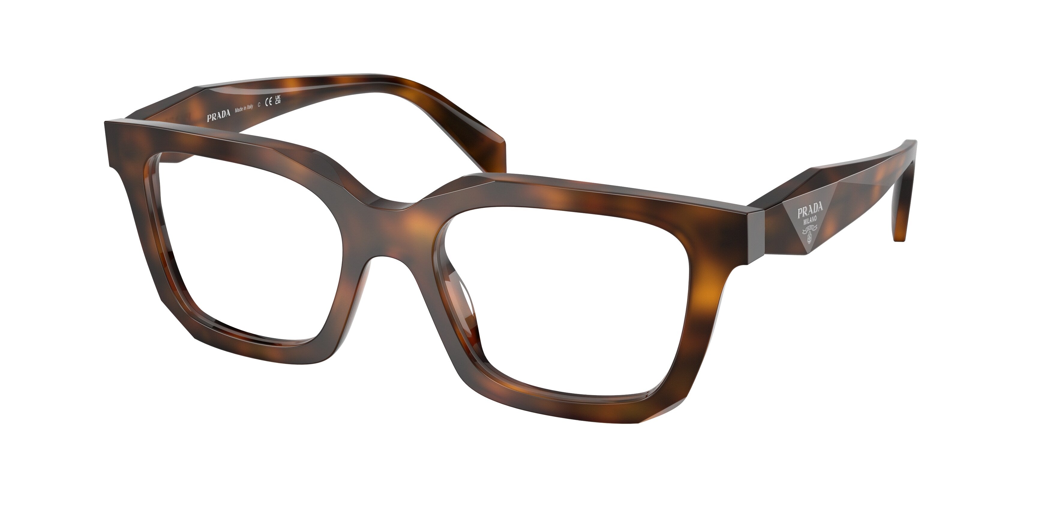 Prada Donna Prada PR C08V 20D1O1 Montature da vista Acetato Havana Geometrica Normale Prada Donna Prada PR C08V 20D1O1 Montature da vista Acetato Havana Geometrica Normale