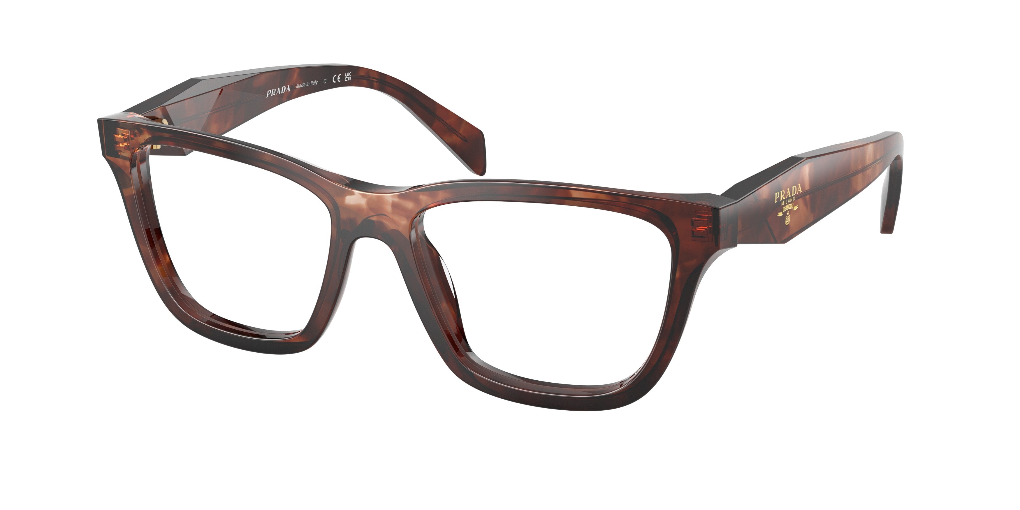 Prada Donna Prada PR C10V 14P1O1 Montature da vista Acetato Tartaruga Farfalla Normale Prada Donna Prada PR C10V 14P1O1 Montature da vista Acetato Tartaruga Farfalla Normale