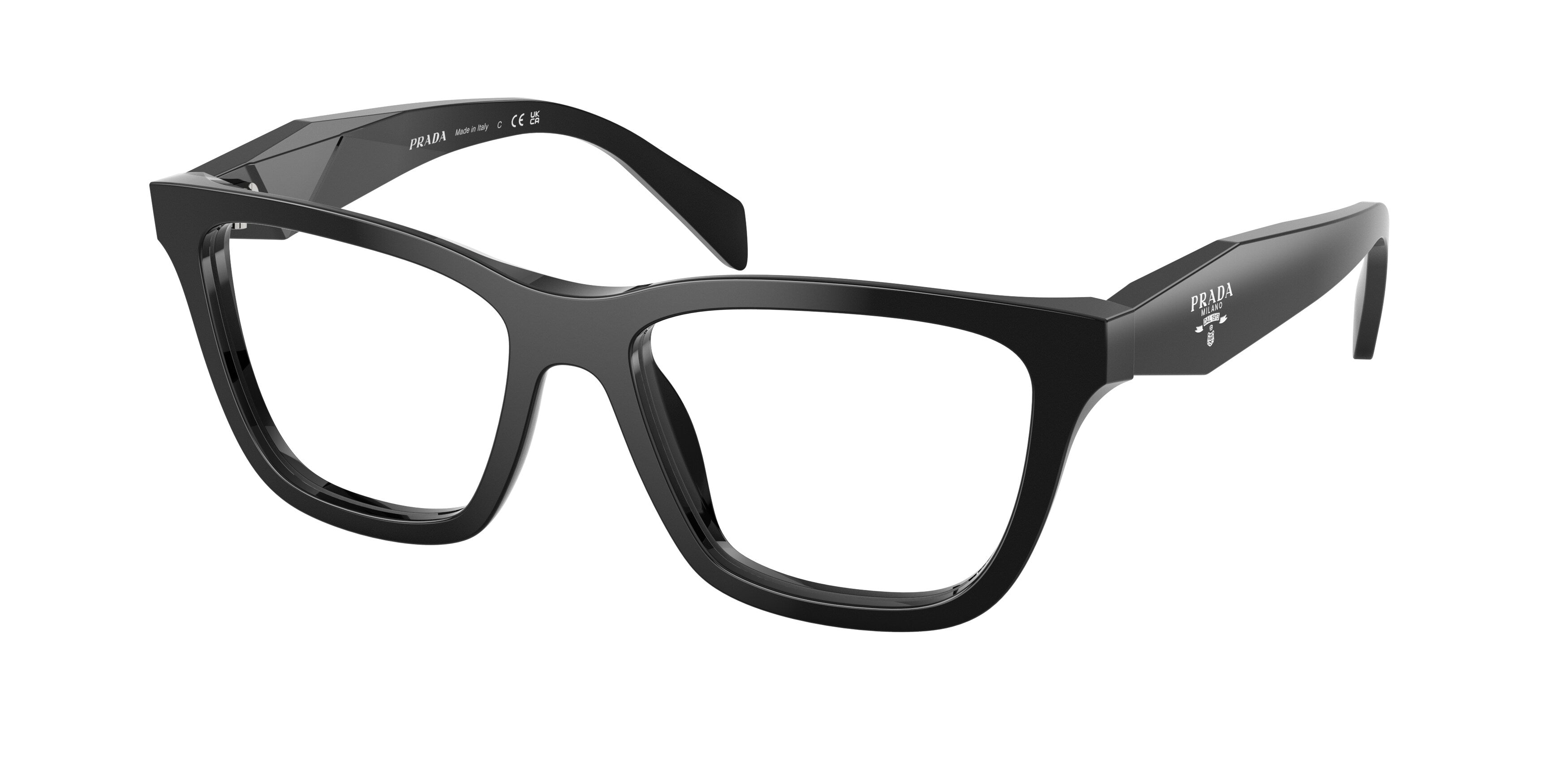 Prada Donna Prada PR C10V 16K1O1 Montature da vista Acetato Nero Farfalla Normale