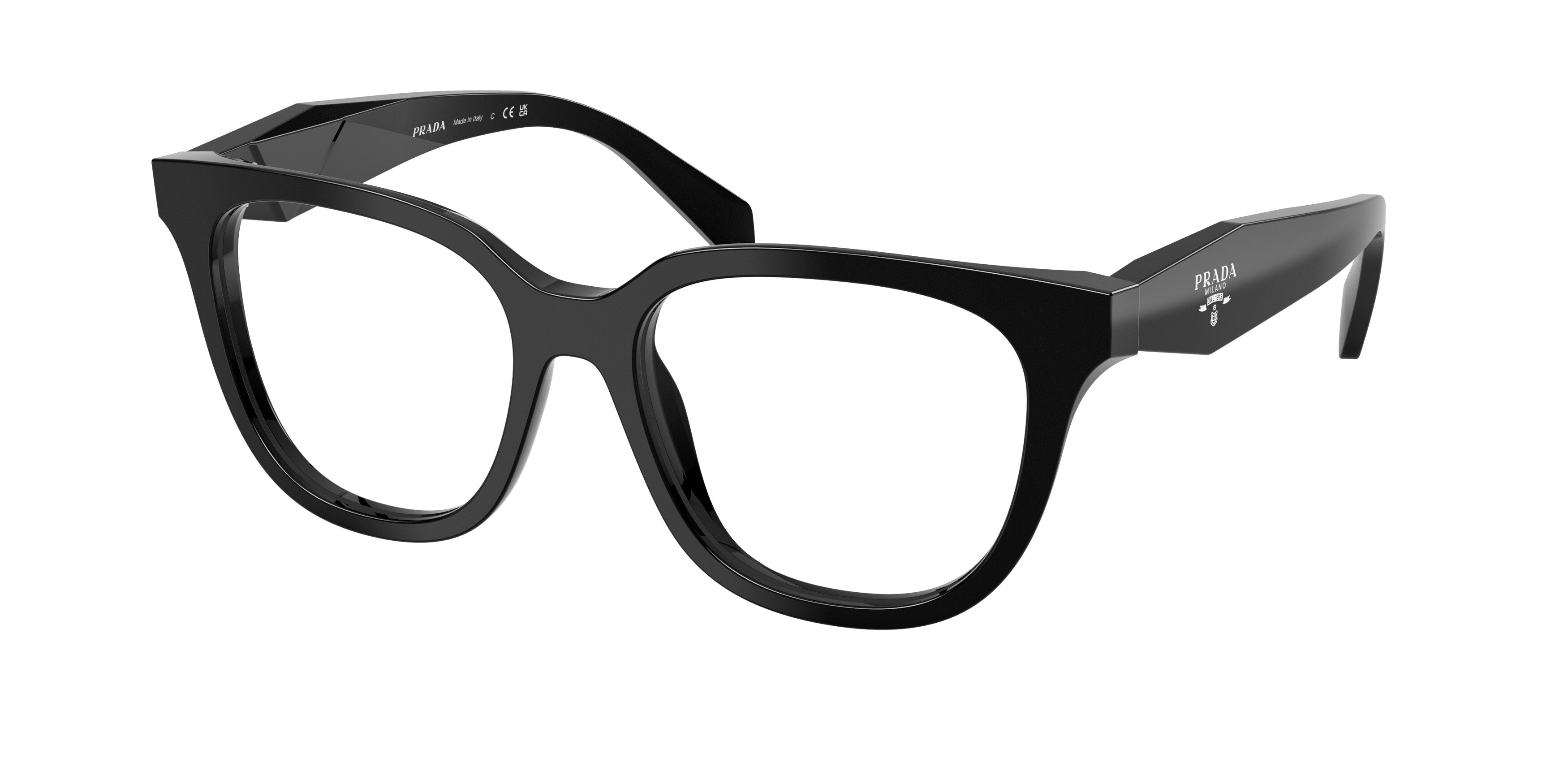 Prada Donna Prada PR C11V 16K1O1 Montature da vista Acetato Nero Farfalla Normale