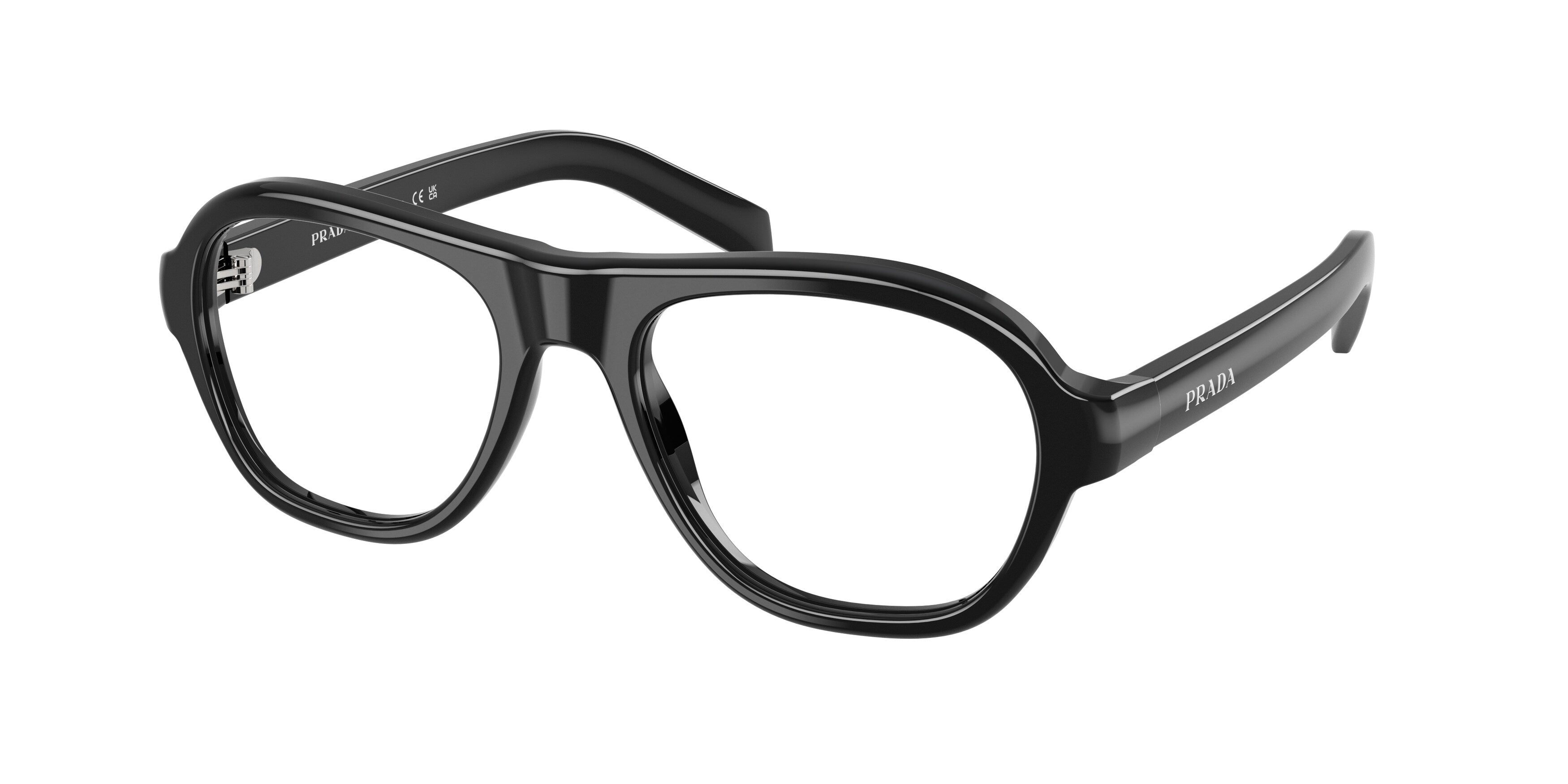 Prada Donna Prada PR C12V 16K1O1 Montature da vista Acetato Nero Pillow Normale Prada Donna Prada PR C12V 16K1O1 Montature da vista Acetato Nero Pillow Normale