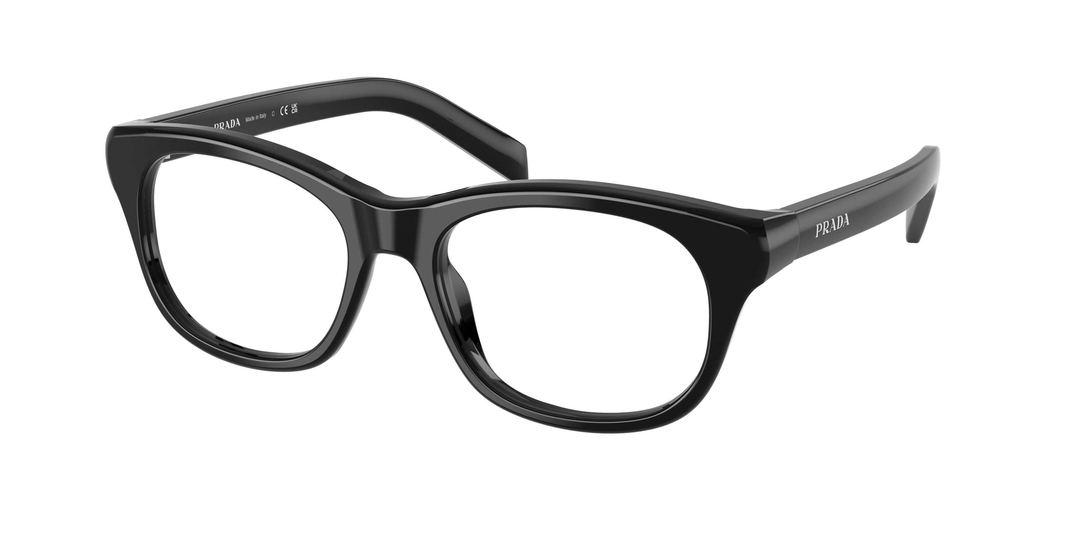 Prada Donna Prada PR C13V 16K1O1 Montature da vista Acetato Nero Pillow Normale Prada Donna Prada PR C13V 16K1O1 Montature da vista Acetato Nero Pillow Normale