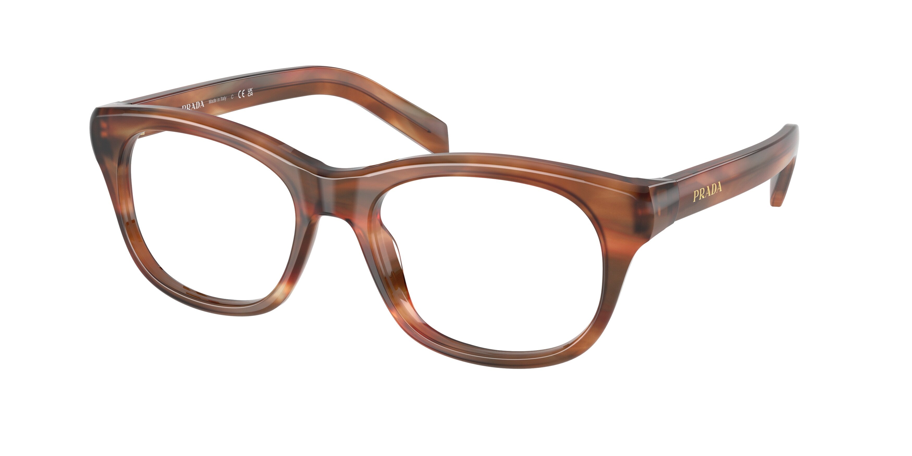 Prada Donna Prada PR C13V 24G1O1 Montature da vista Acetato Marrone Pillow Normale Prada Donna Prada PR C13V 24G1O1 Montature da vista Acetato Marrone Pillow Normale