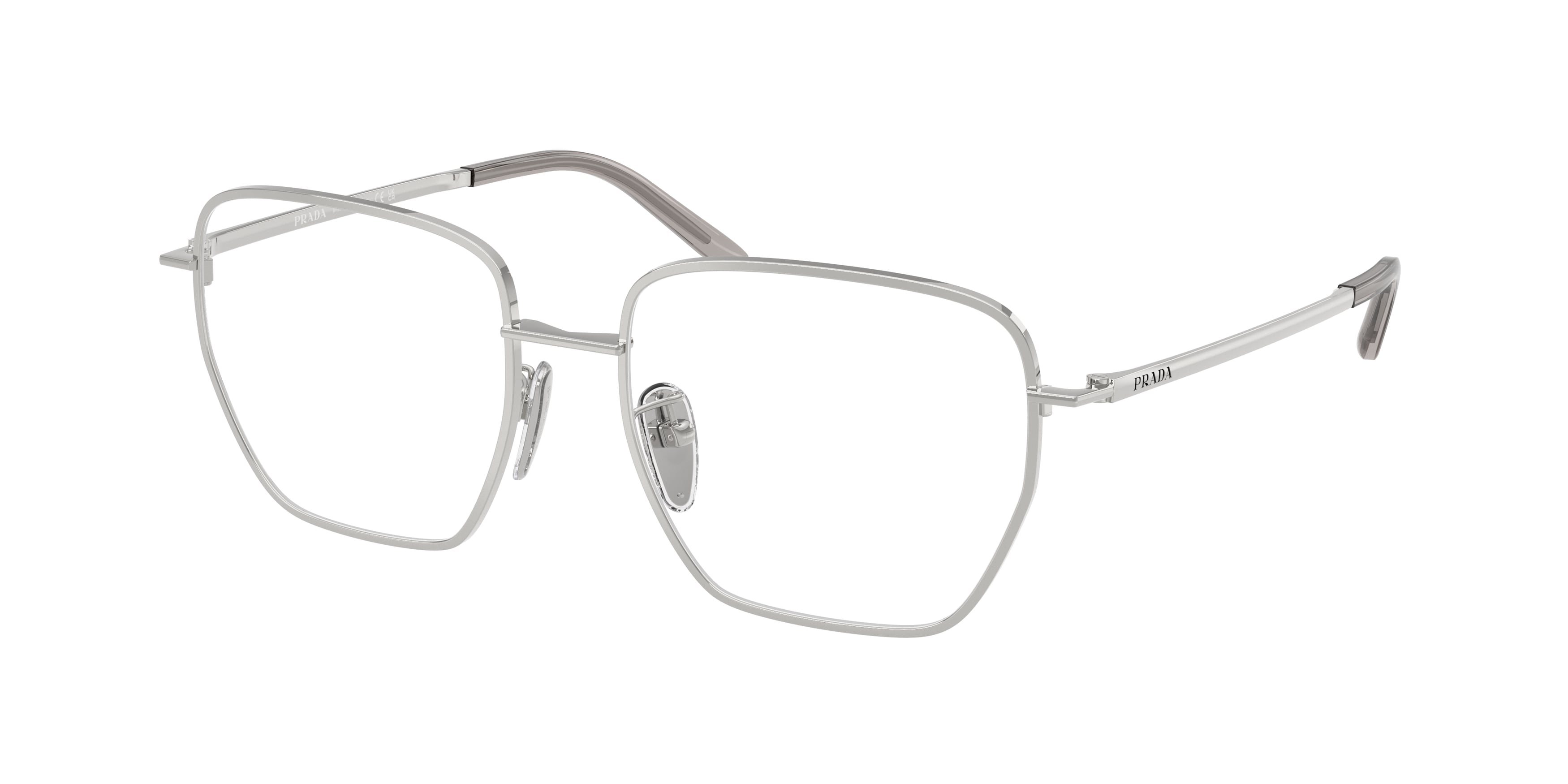 Prada Donna Prada PR C51VD 1BC1O1 Montature da vista Metallo Argento Squadrata Normale