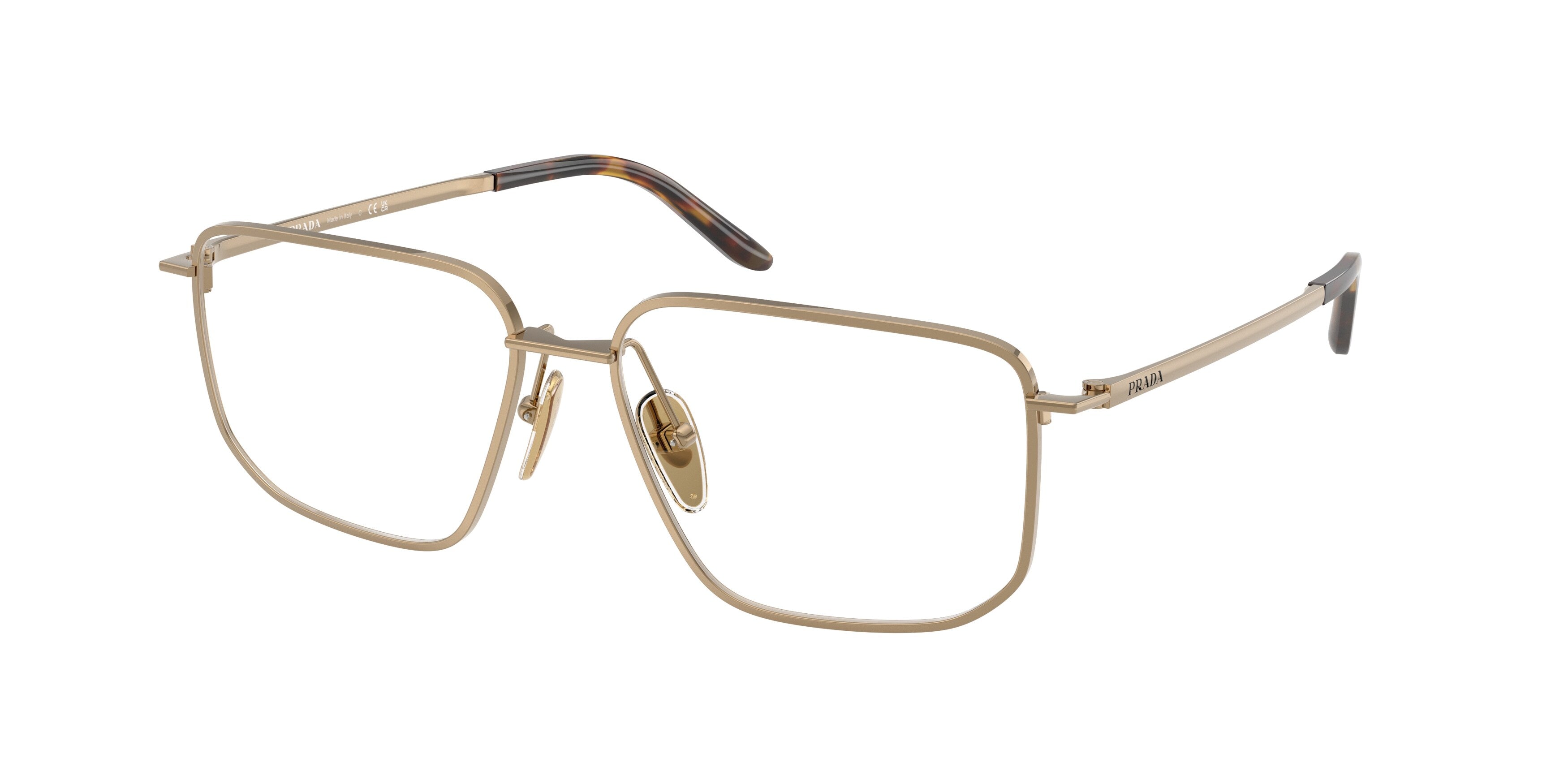 Prada Donna Prada PR C52V 7OE1O1 Montature da vista Metallo Marrone Squadrata Normale