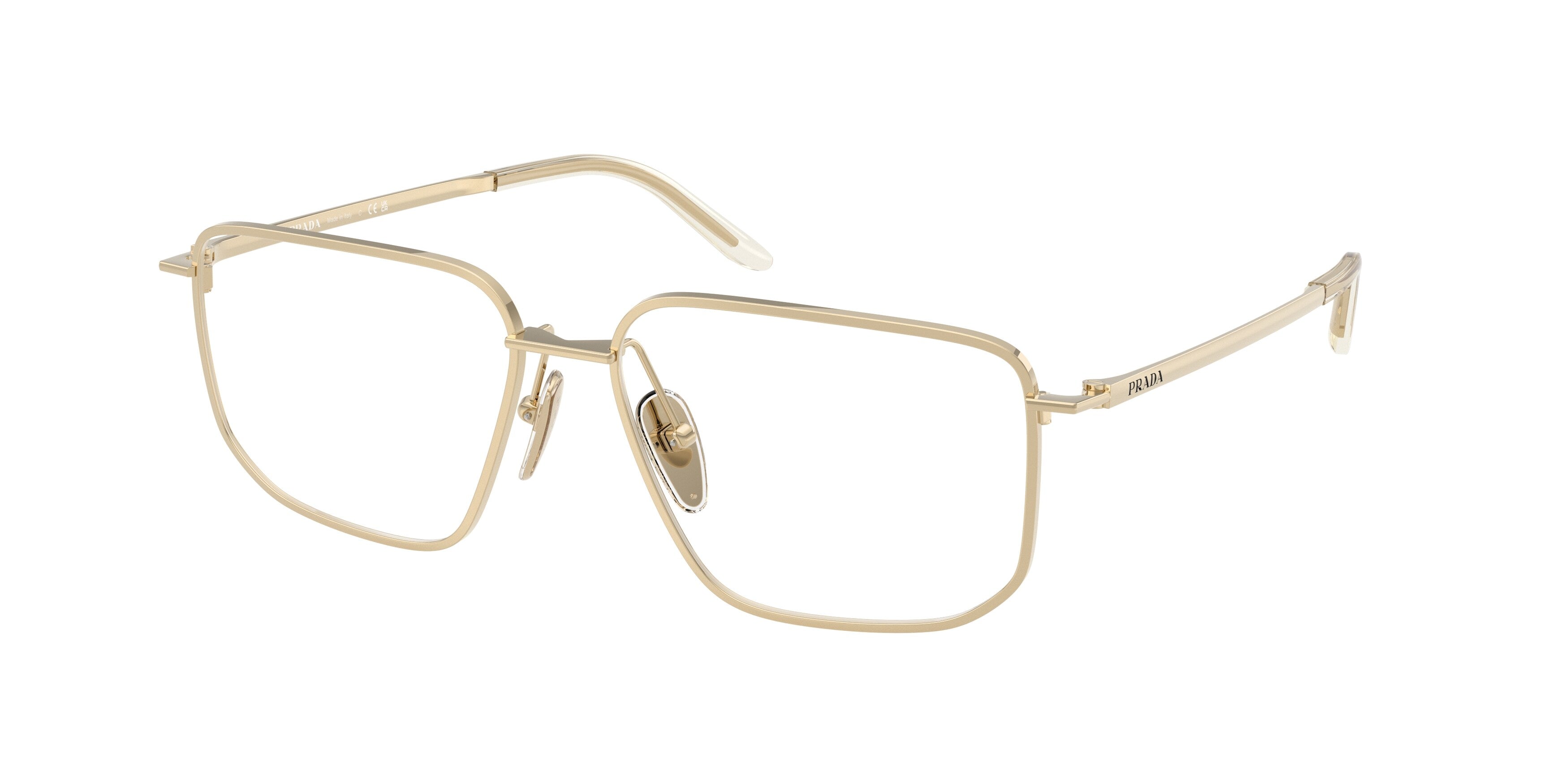 Prada Donna Prada PR C52V ZVN1O1 Montature da vista Metallo Oro Squadrata Normale Prada Donna Prada PR C52V ZVN1O1 Montature da vista Metallo Oro Squadrata Normale
