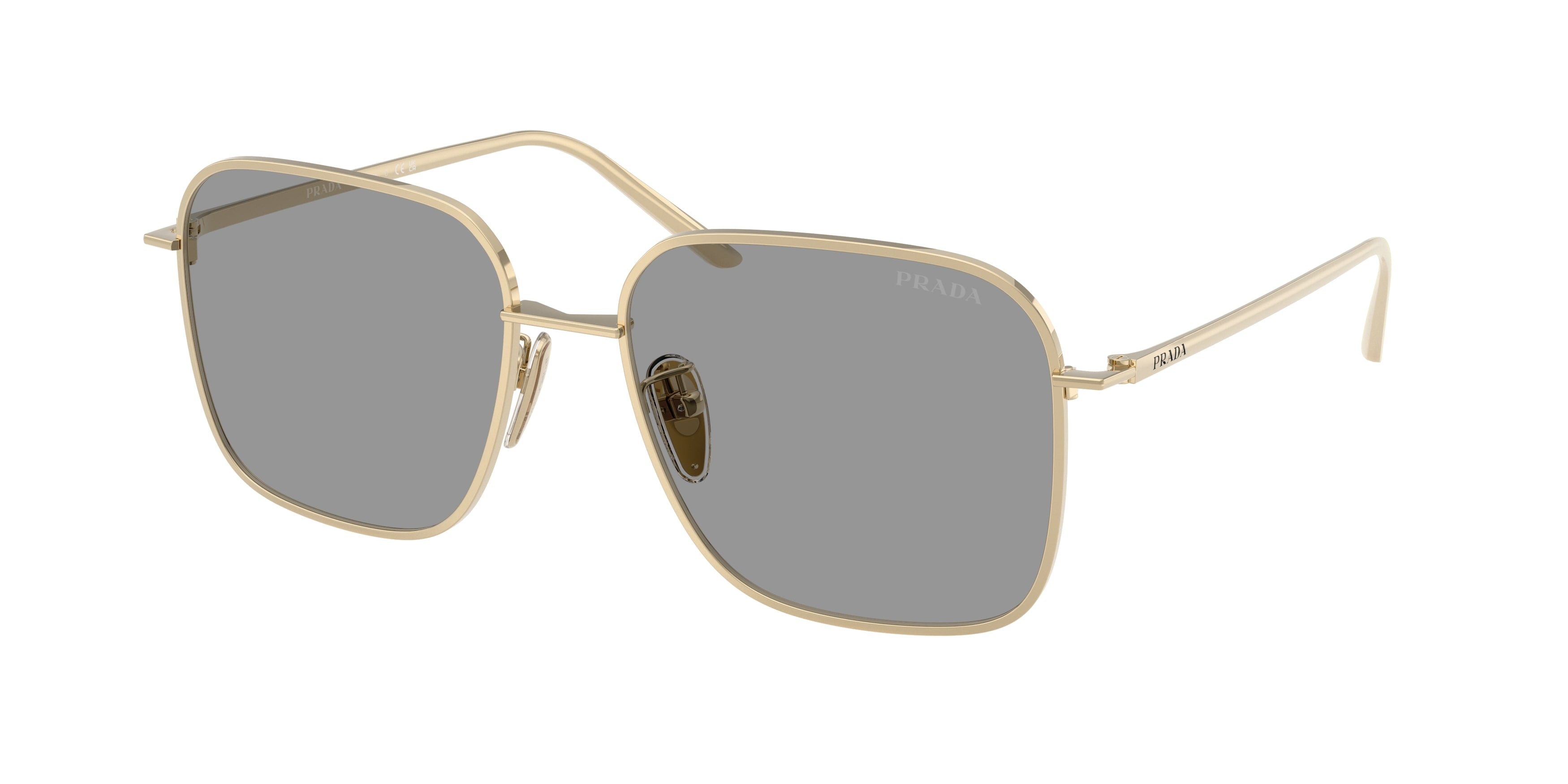 Prada Donna Prada PR C54SD ZVN50Q Occhiali da sole Metallo Oro Grigio Squadrata Normale Prada Donna Prada PR C54SD ZVN50Q Occhiali da sole Metallo Oro Grigio Squadrata Normale