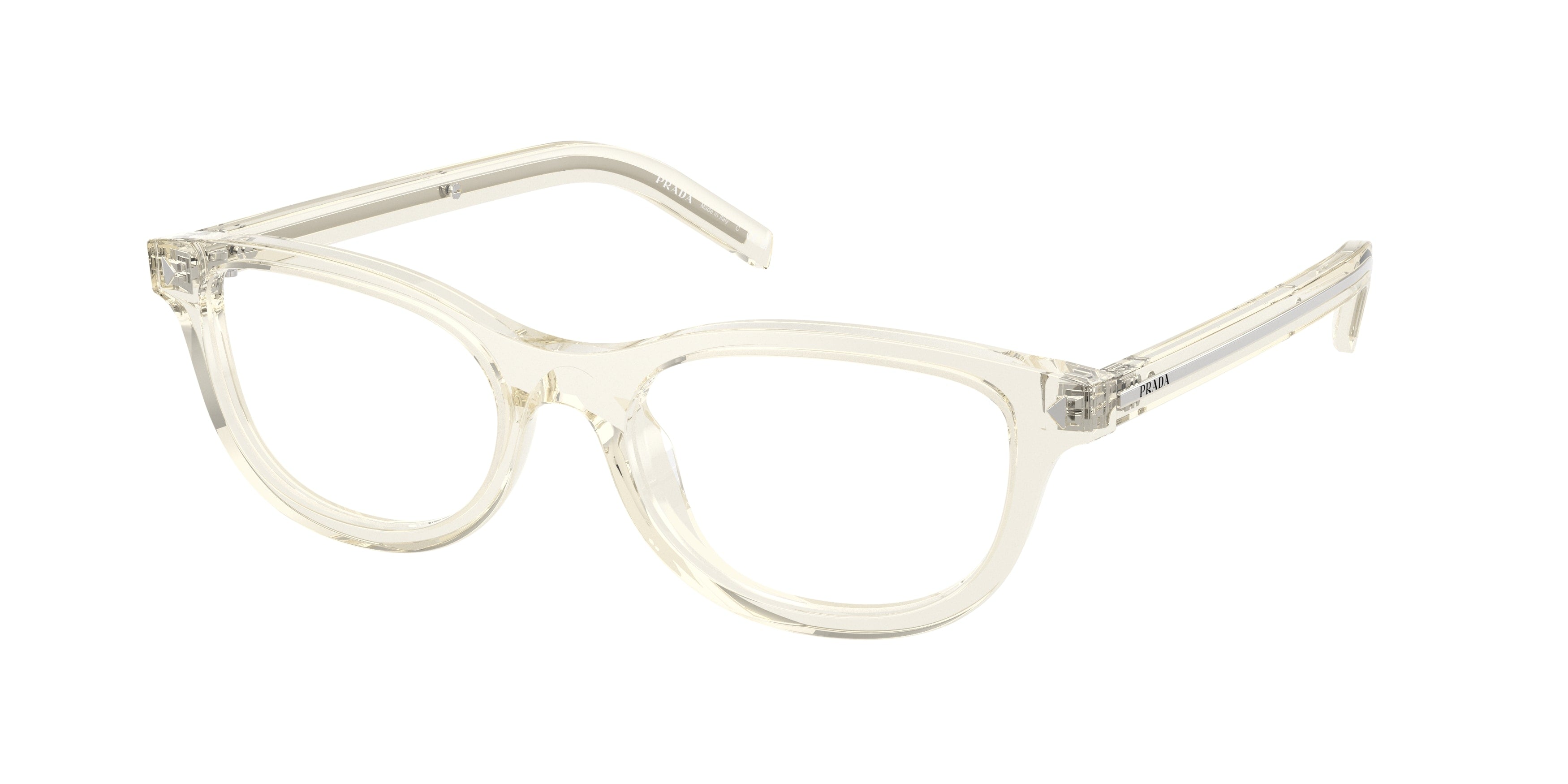 Prada Donna Prada PR D01VU 12X1O1 Montature da vista Acetato Marrone Trasparente Rotonda Normale Prada Donna Prada PR D01VU 12X1O1 Montature da vista Acetato Marrone Trasparente Rotonda Normale