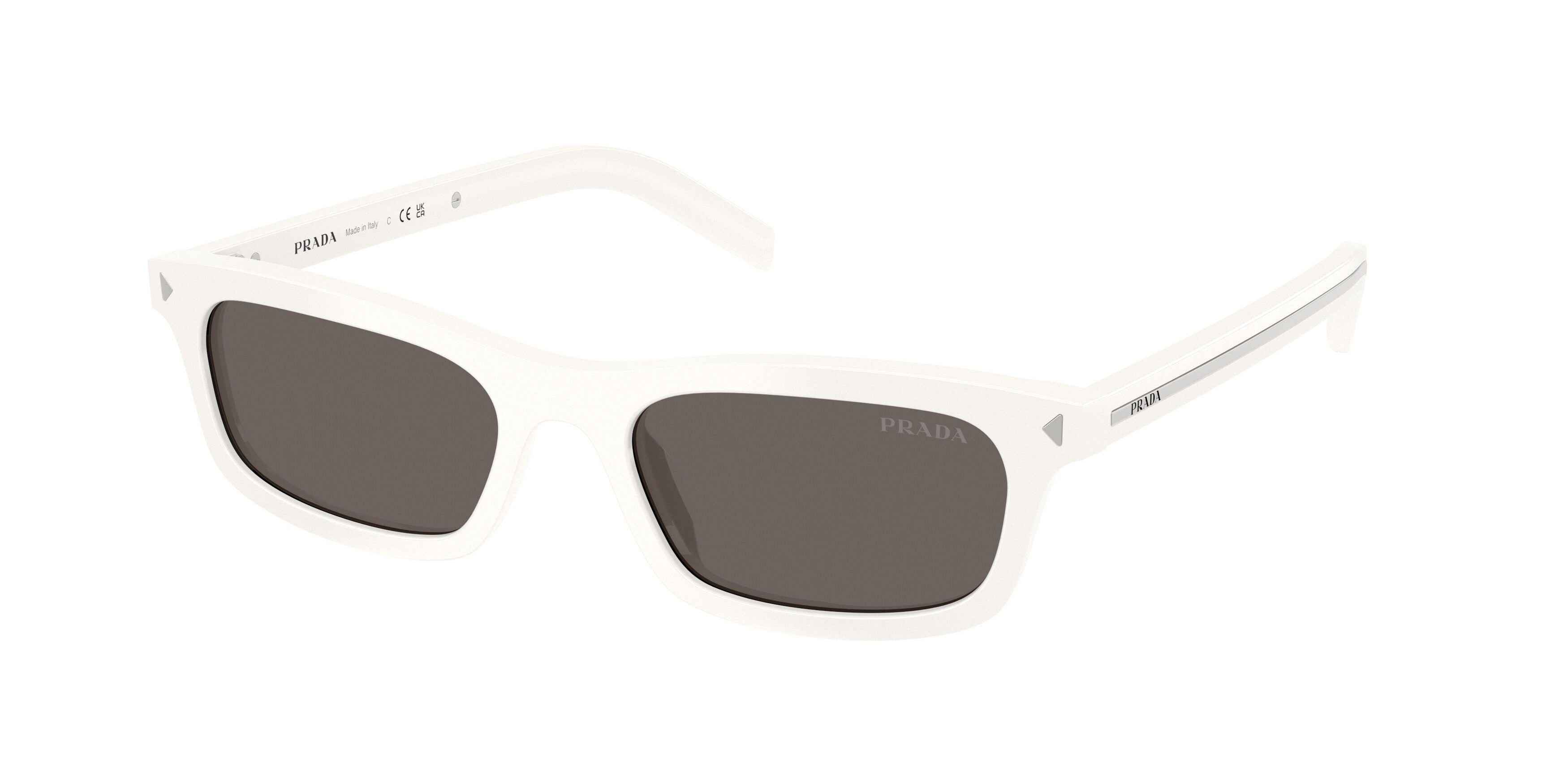 Prada Donna Prada PR D05S 17K731 Occhiali da sole Acetato Bianco Grigio Pillow Normale