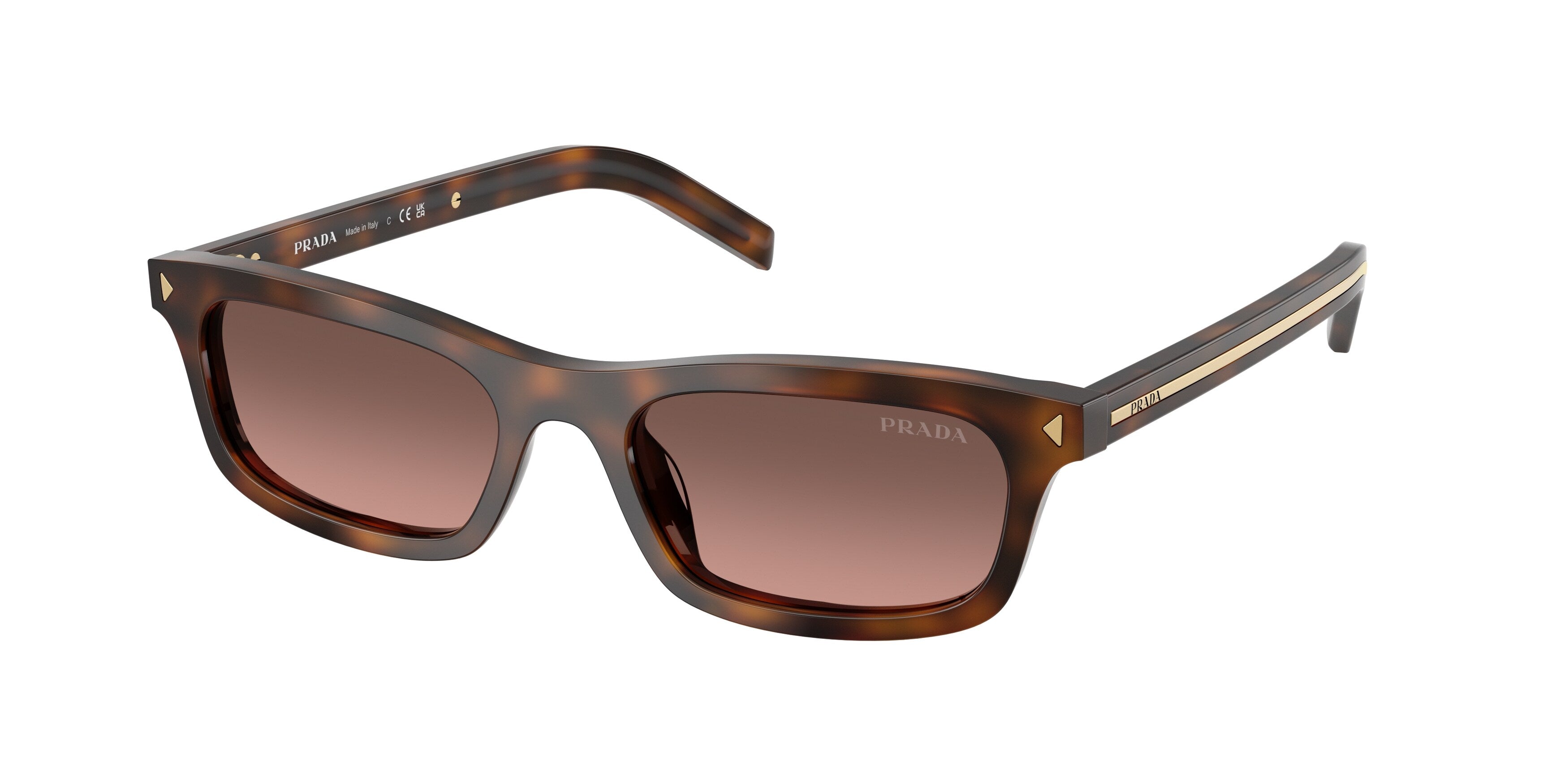 Prada Donna Prada PR D05S 20D11C Occhiali da sole Acetato Tartaruga Marrone Pillow Normale Sfumato